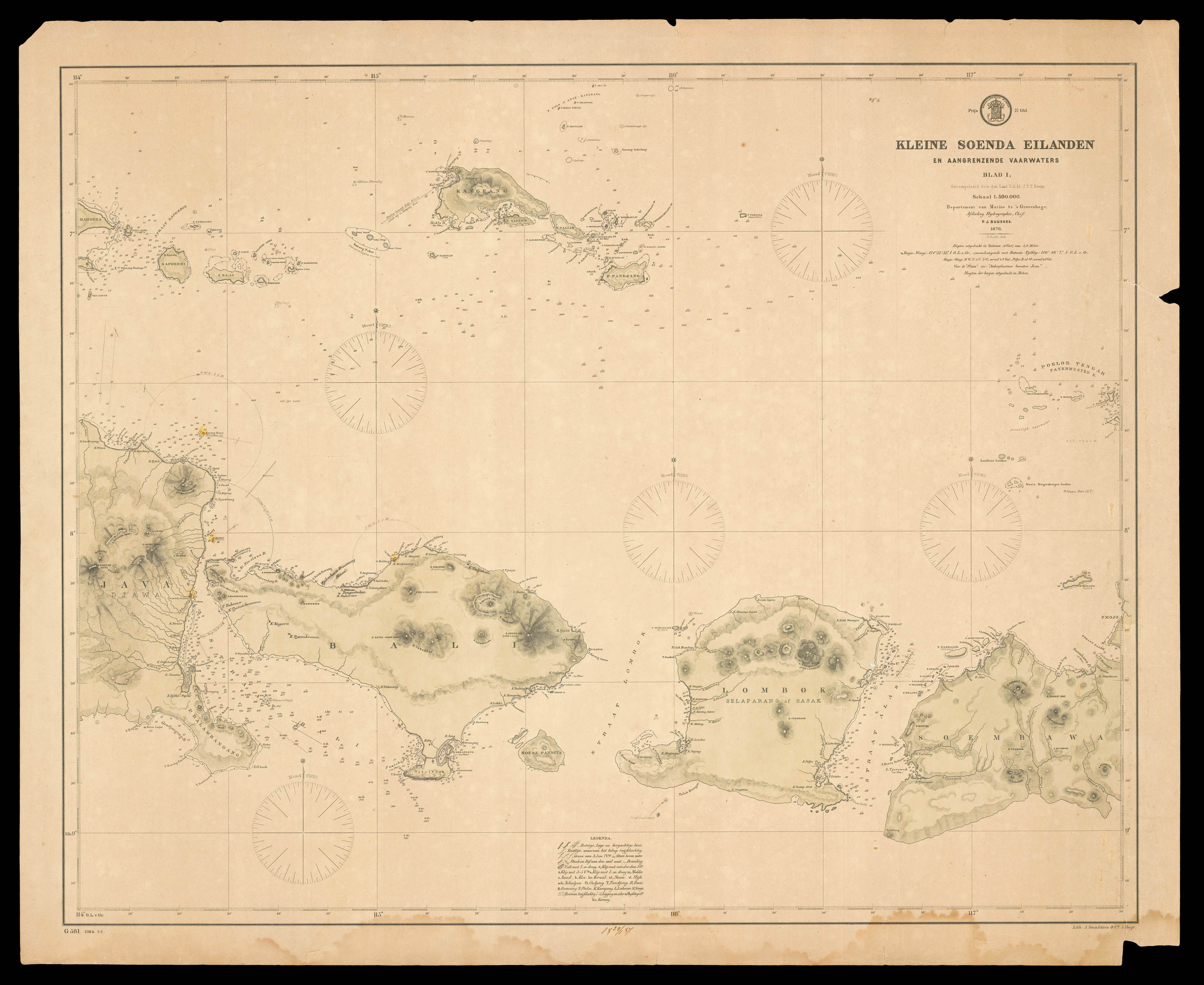 BUIJSKES, Pieter Johan Kleine Soenda Eilanden en aangrenzende vaarwaters.