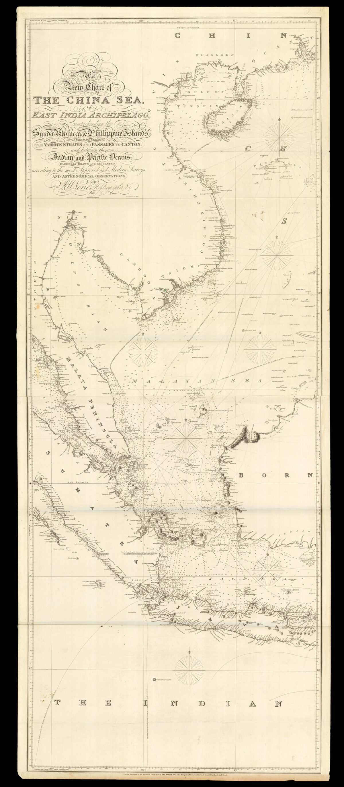 NORIE, John William A New Chart of the China Sea, and East India Archipelago,