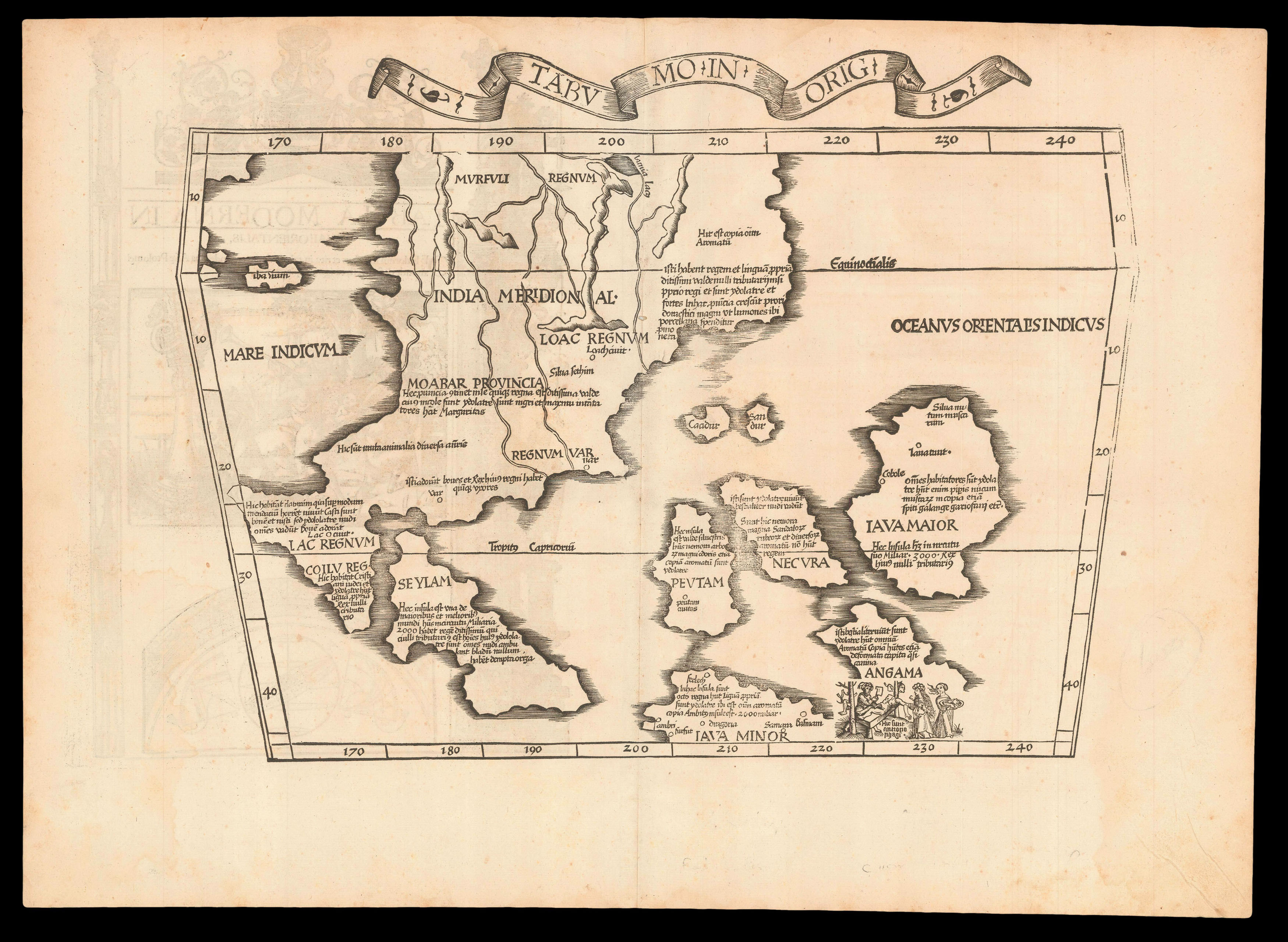 PTOLEMAEUS, Claudius; FRIES, Laurent; and GRÜNINGER, Johann On verso: [Tabula Moderna India Orientalis.