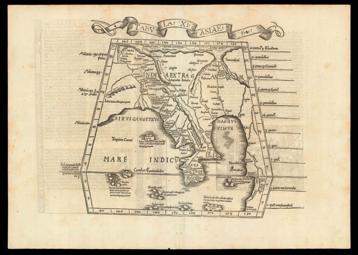 PTOLEMAEUS, Claudius; FRIES, Laurent; and GRÜNINGER, Johann Tabula XII Asiae.