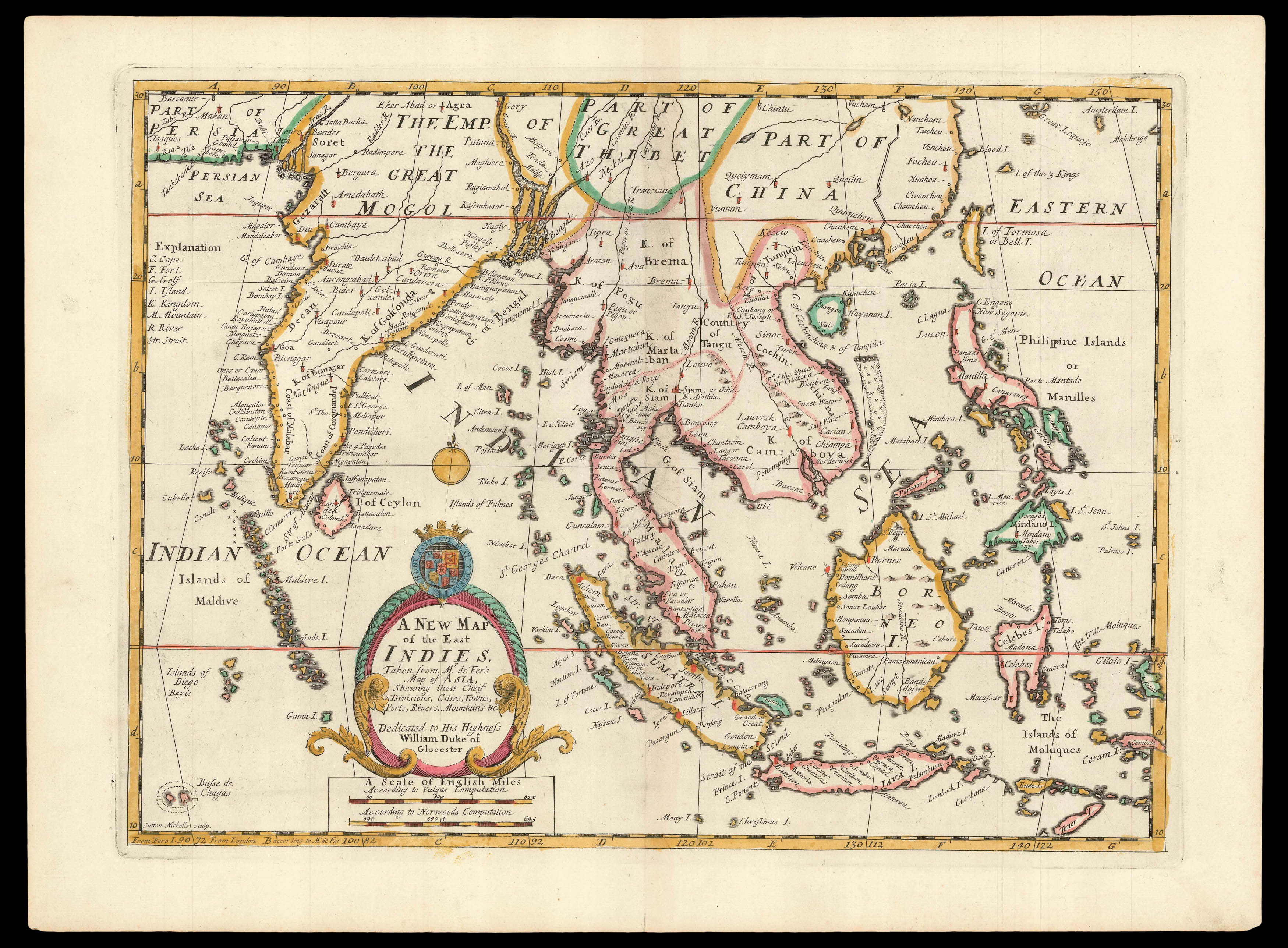 WELLS, Edward A New Map of the East Indies,