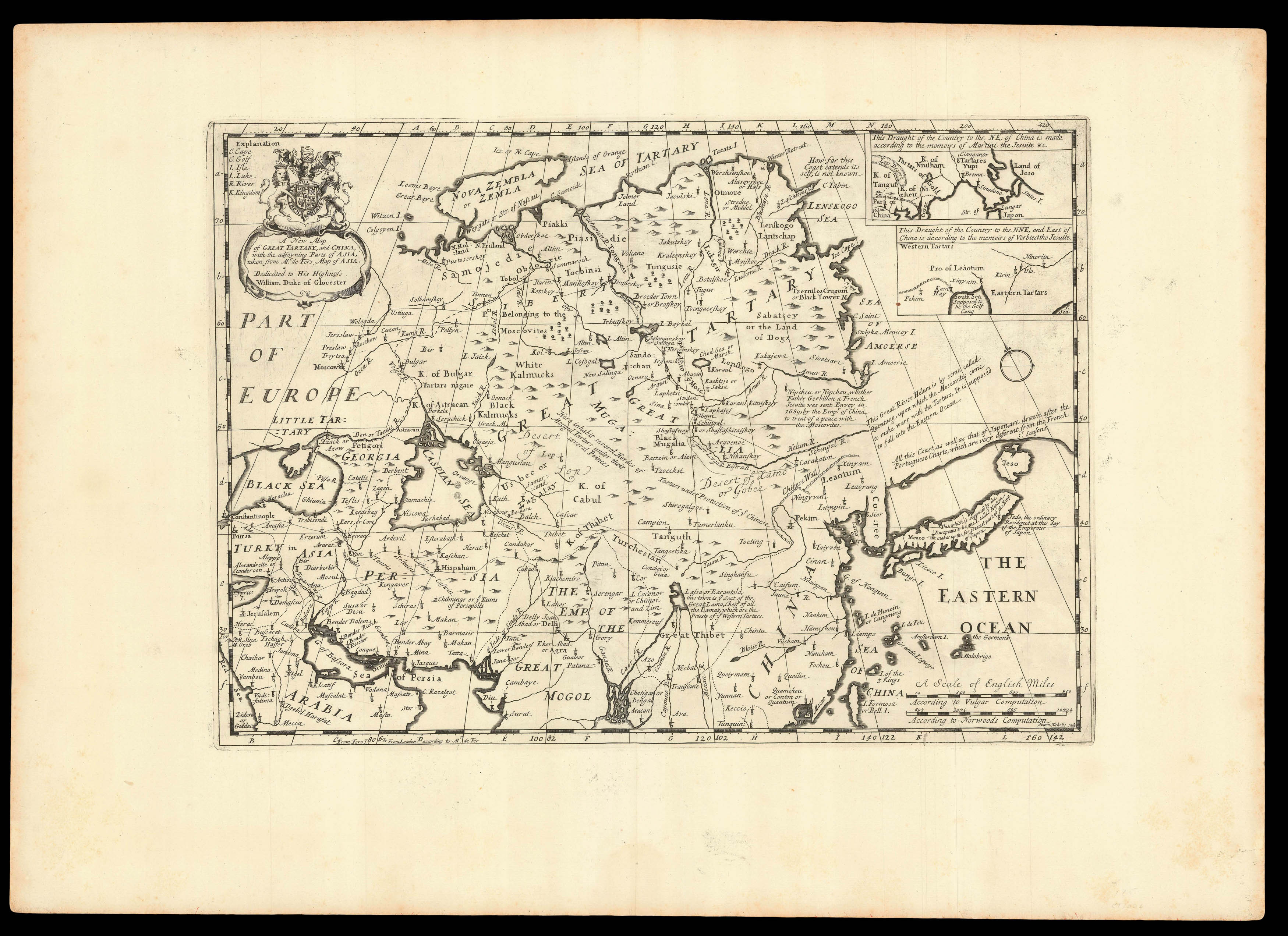 WELLS, Edward A New Map of Great Tartary, and China,