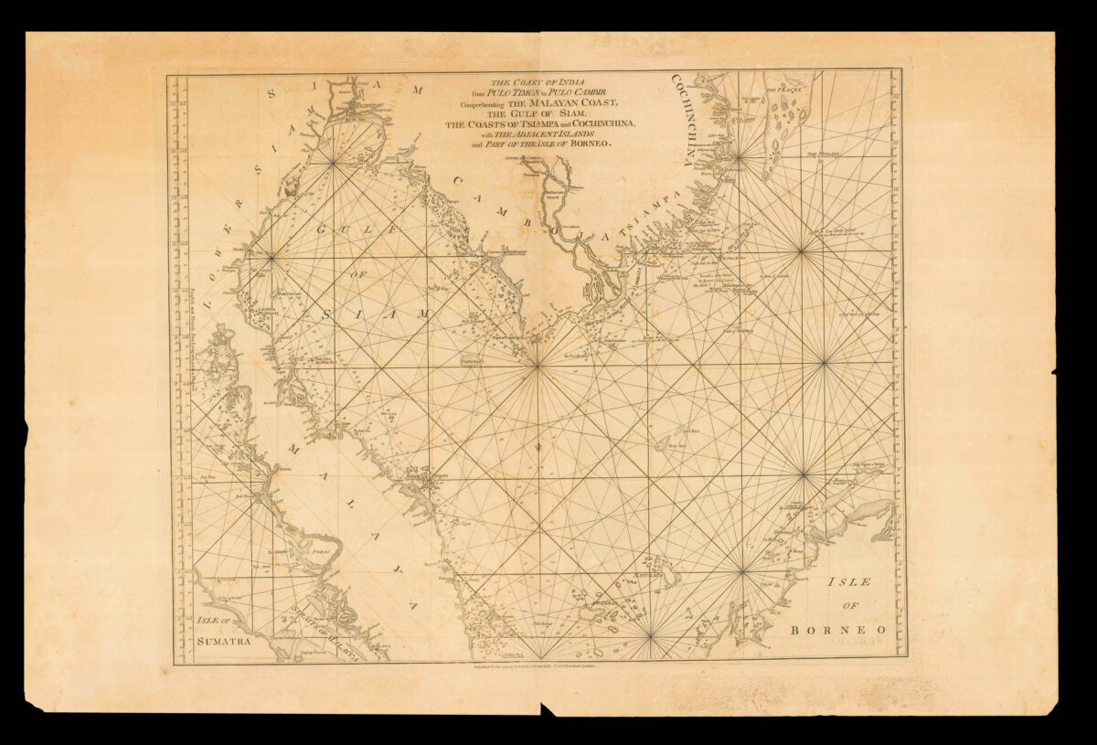 LAURIE, Robert; and James WHITTLE The Coast of India from Pulo Timon to Pulo Cambir