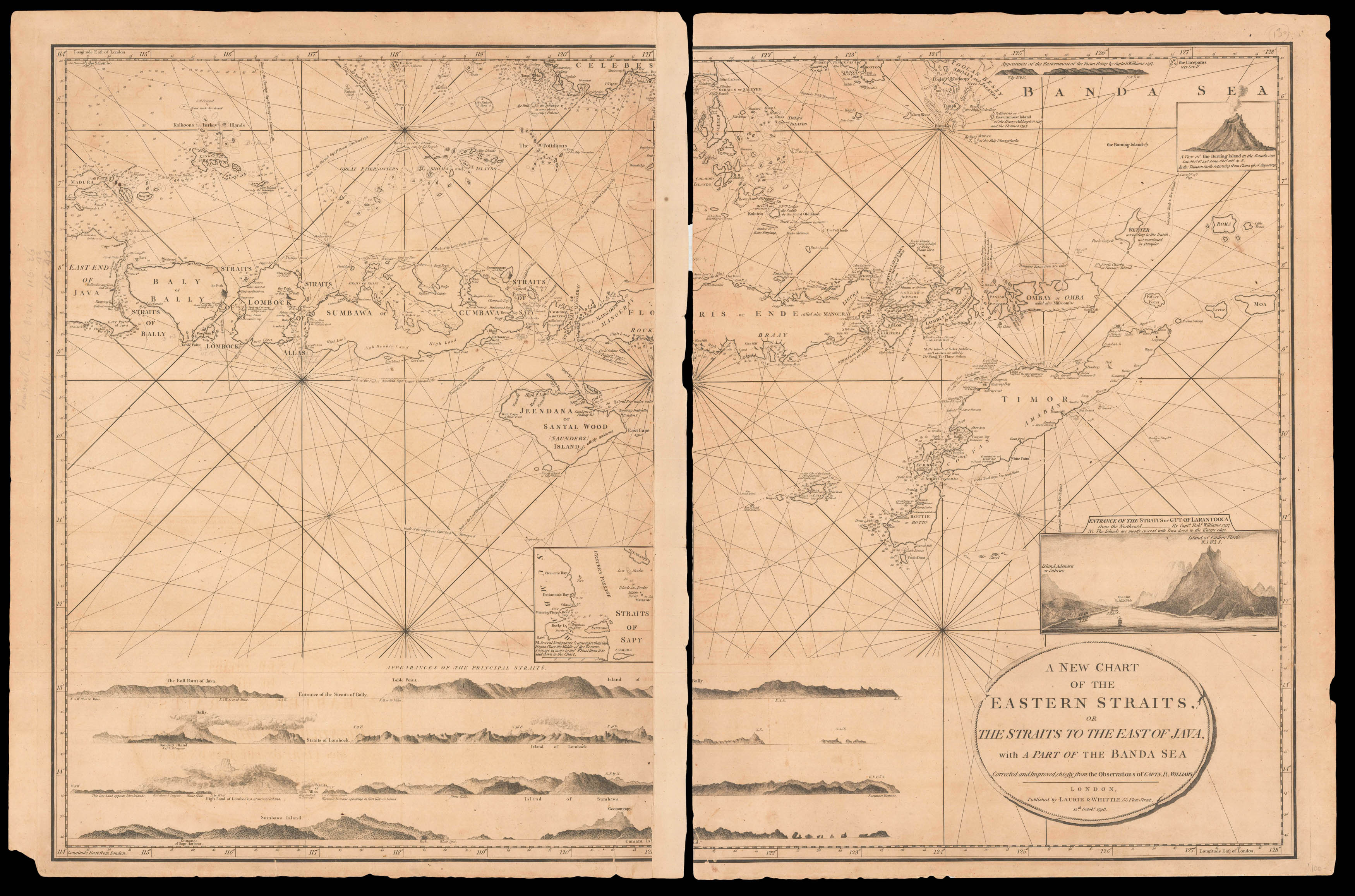 LAURIE, Robert; and James WHITTLE A New Chart of the Eastern Straits,