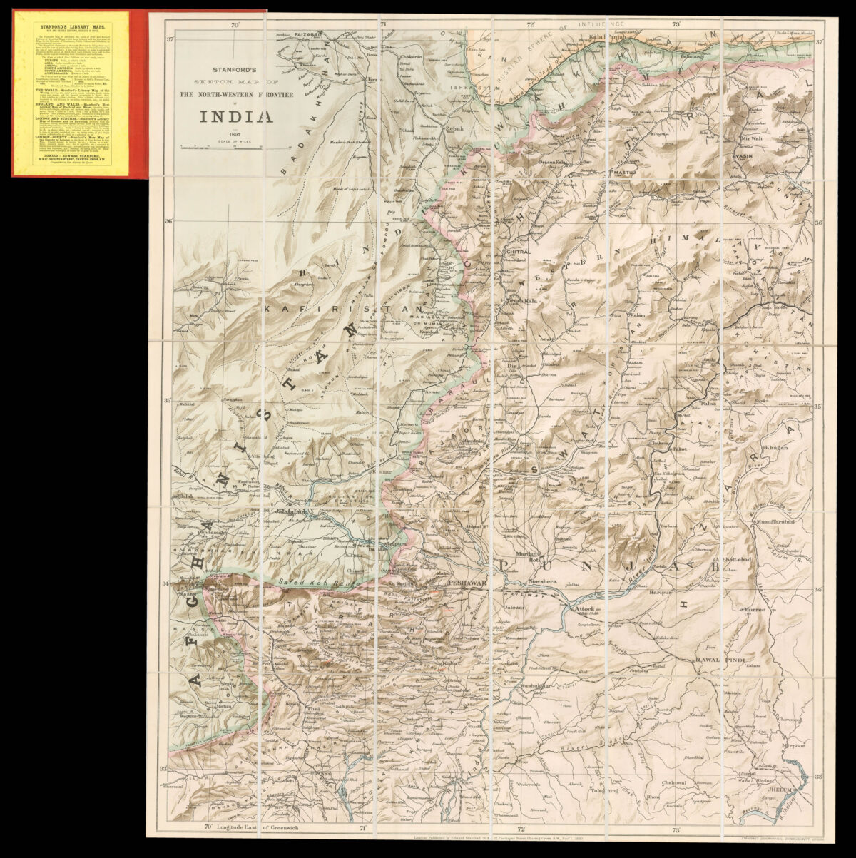 STANFORD, Edward Stanford's Sketch map of the North-Western Frontier of India