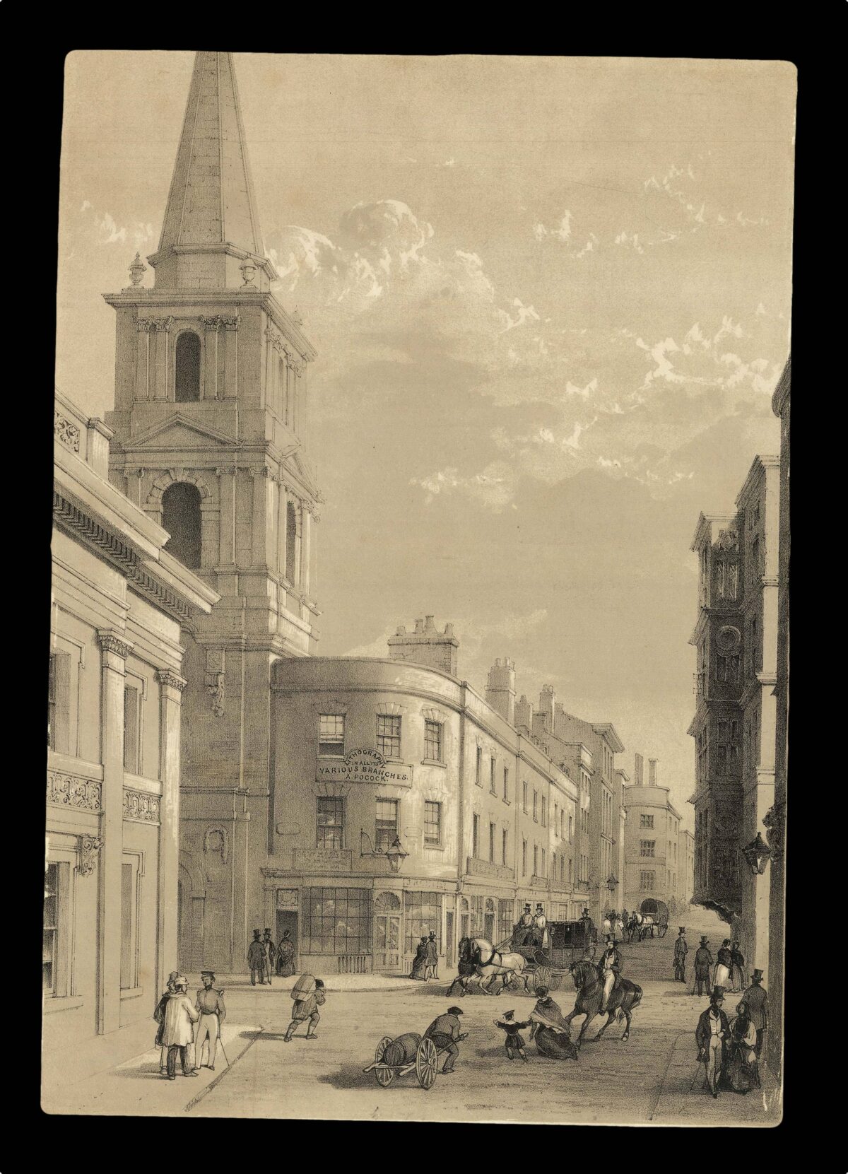 POCOCK, Alfred Lithography, Engraving and Printing, Drawings of Every Description,  Elevations, Plans, Maps,