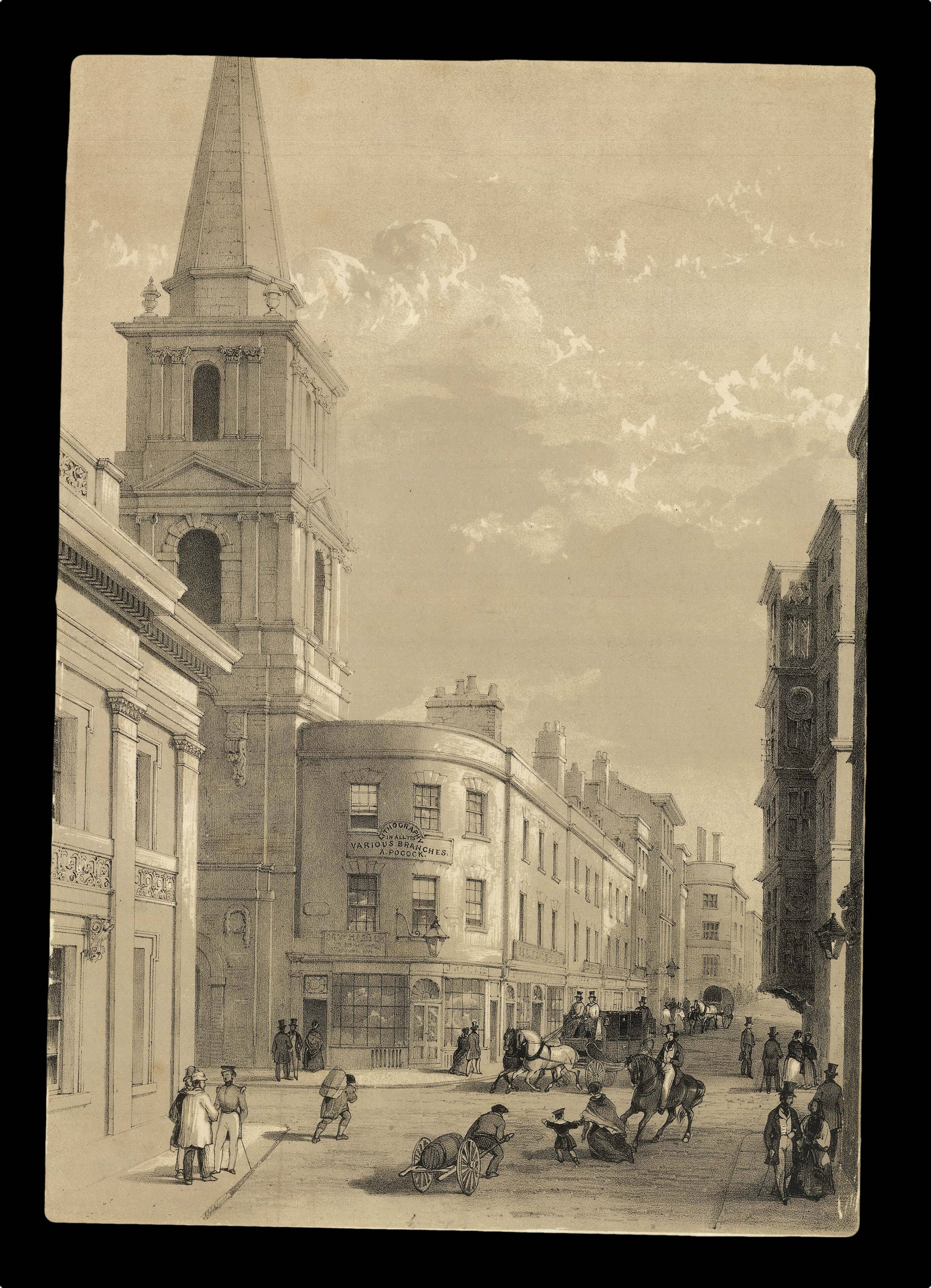 POCOCK, Alfred Lithography, Engraving and Printing, Drawings of Every Description,  Elevations, Plans, Maps,
