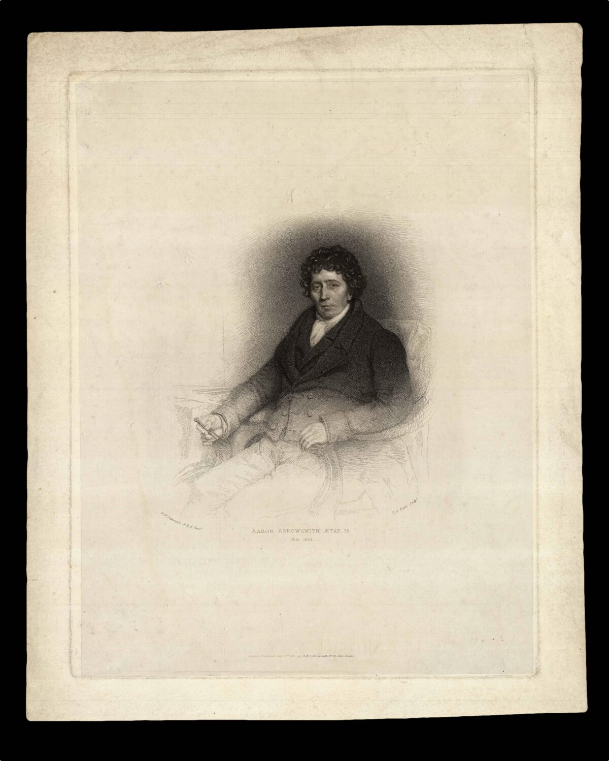 DEAN, T.; [after] H.W. PICKERSGILL Aaron Arrowsmith Ætat. 72. Obiit. 1828.