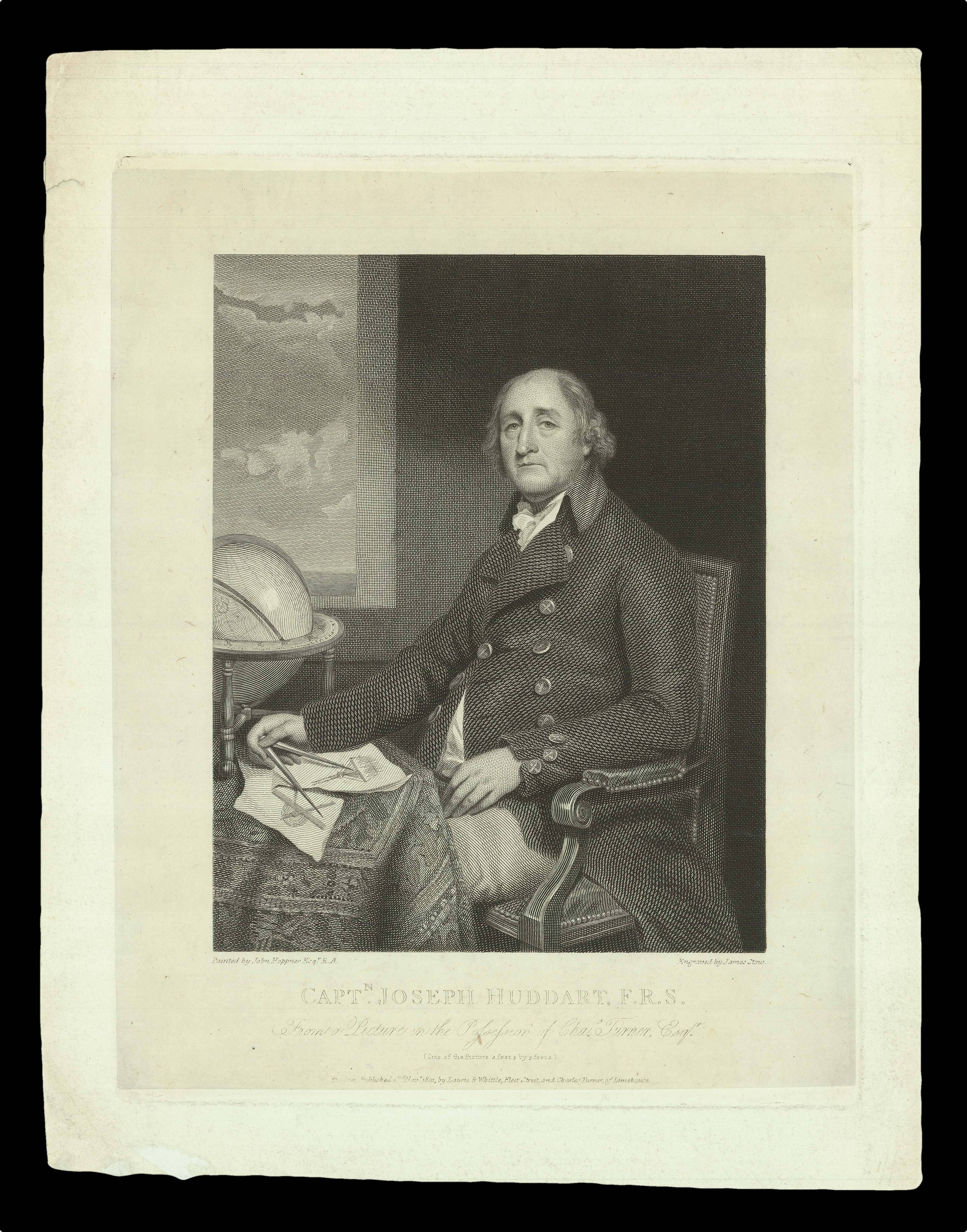 STOW, James; [after] John HOPPNER Capt.n Joseph Huddart, F.R.S.  From a Piacture in the Possession of Charles Turner, Esq.r.