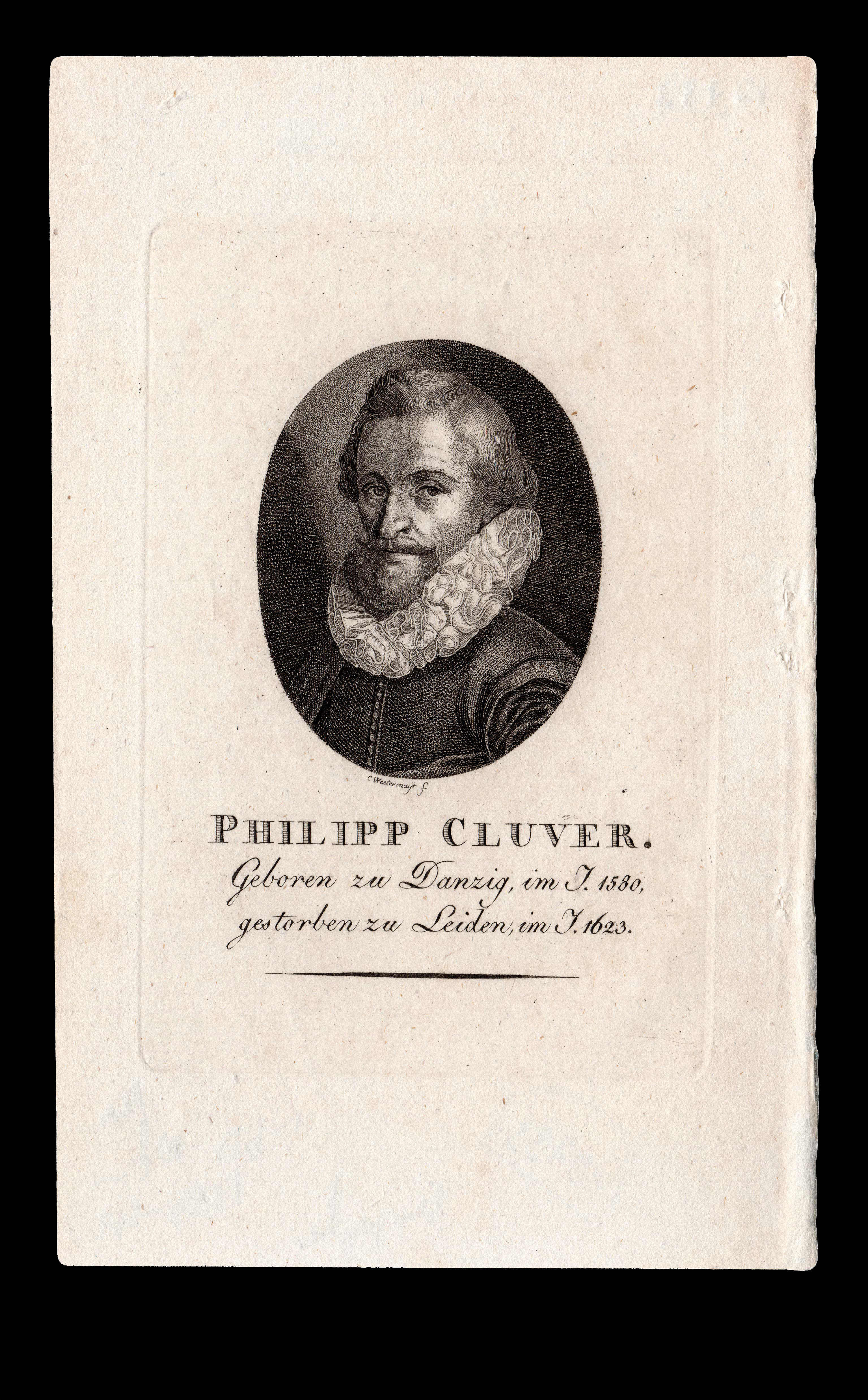 WESTERMAYER, C[onrad]; [after Willem Jacobsz. DELFF] Philipp Cluver.  Geboren zu Danzig.