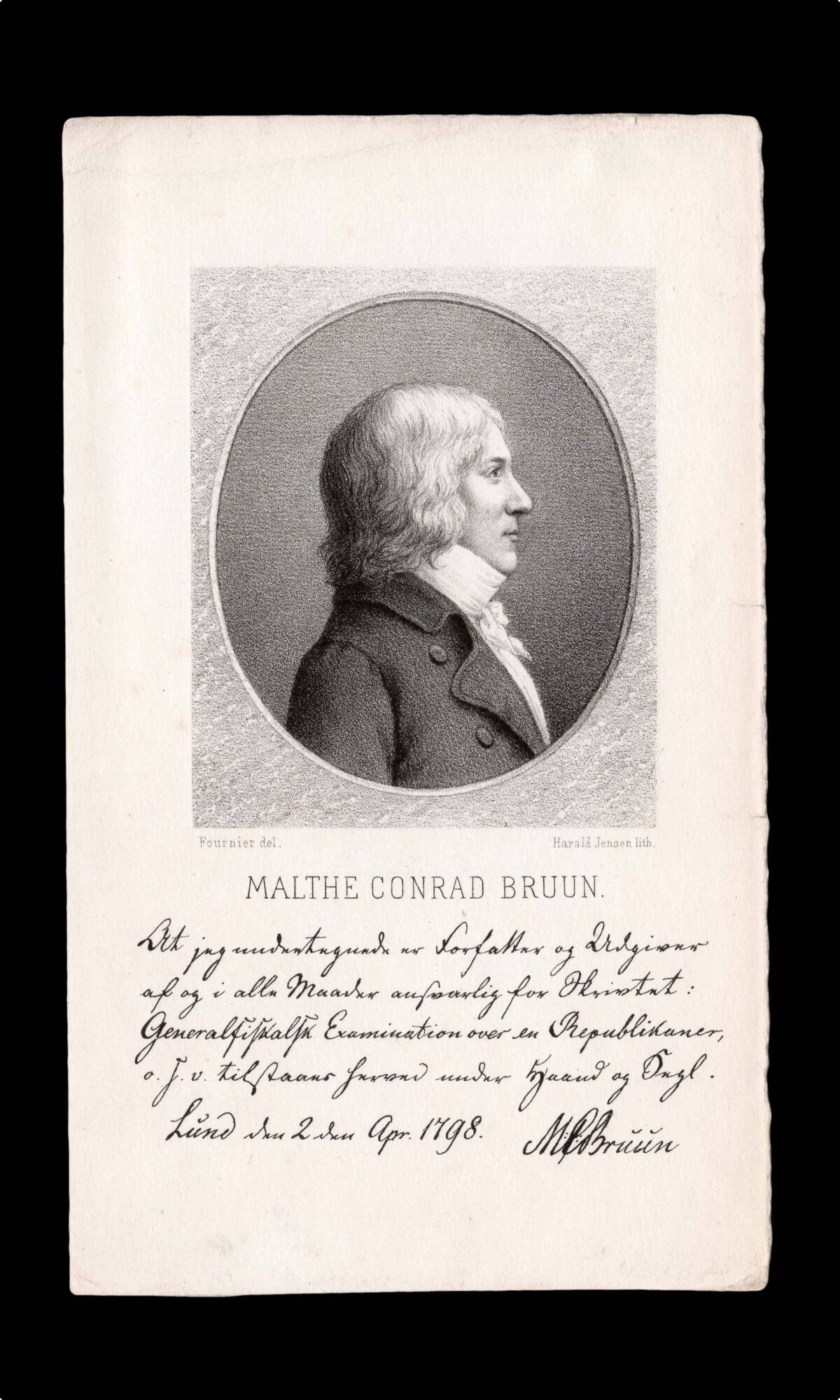 JENSEN, Harald [after] FOURNIER Malthe Conrad Bruun.