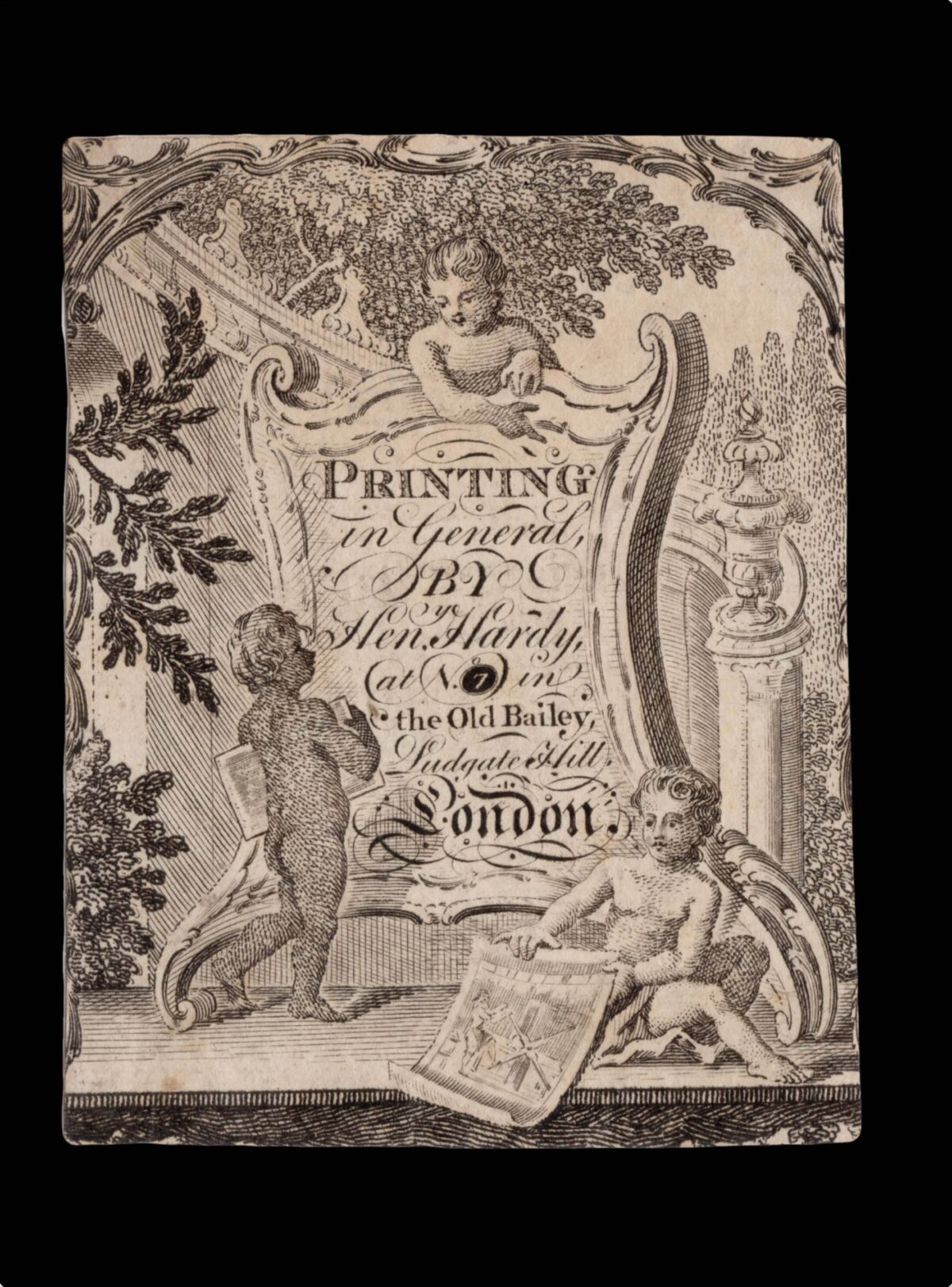HARDY, Henry Printing in General by Hen.ry Hardy