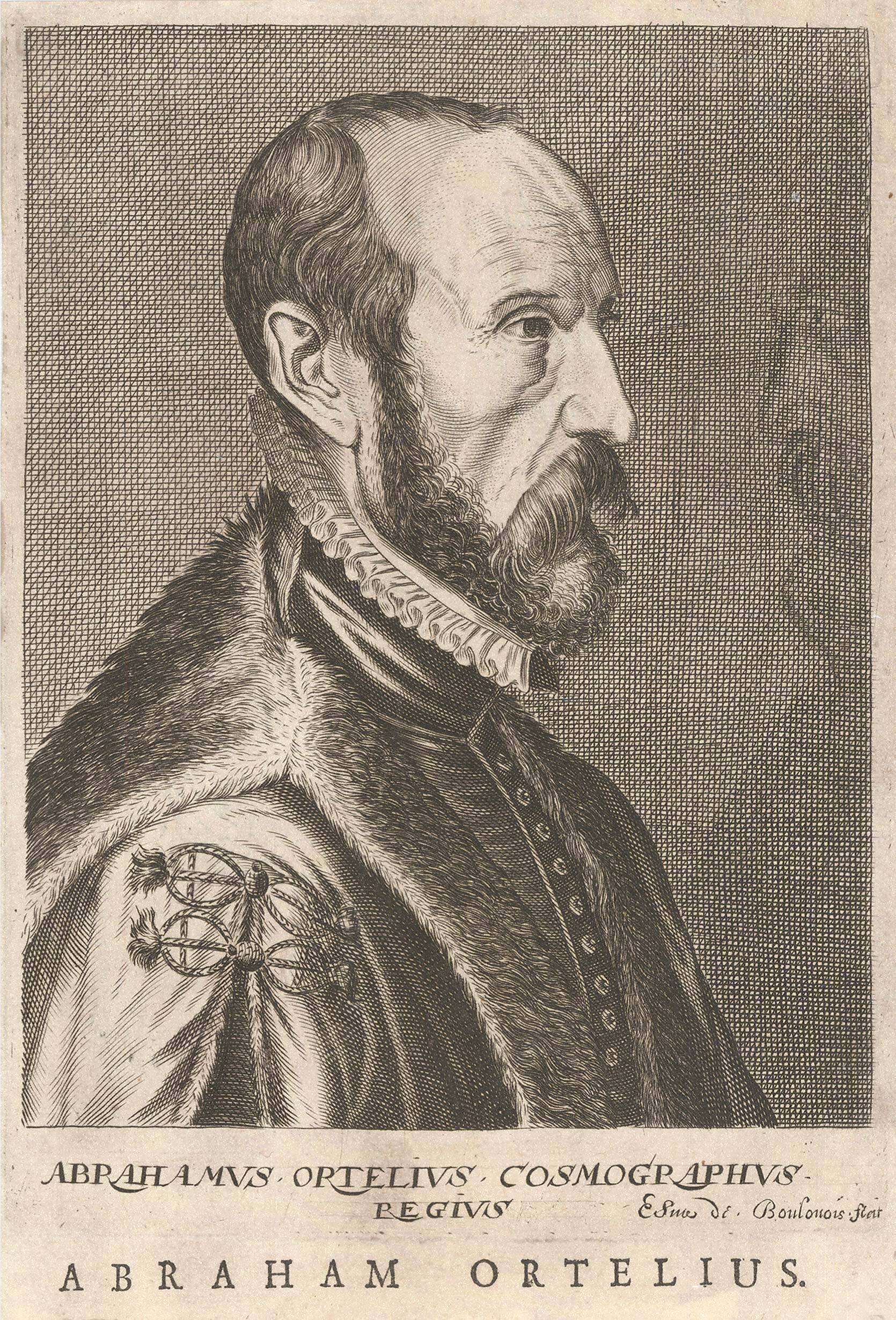 BOULONOIS, Edme de; [after Peter Paul RUBENS] Abrahamus Ortelius Cosmographus Regius