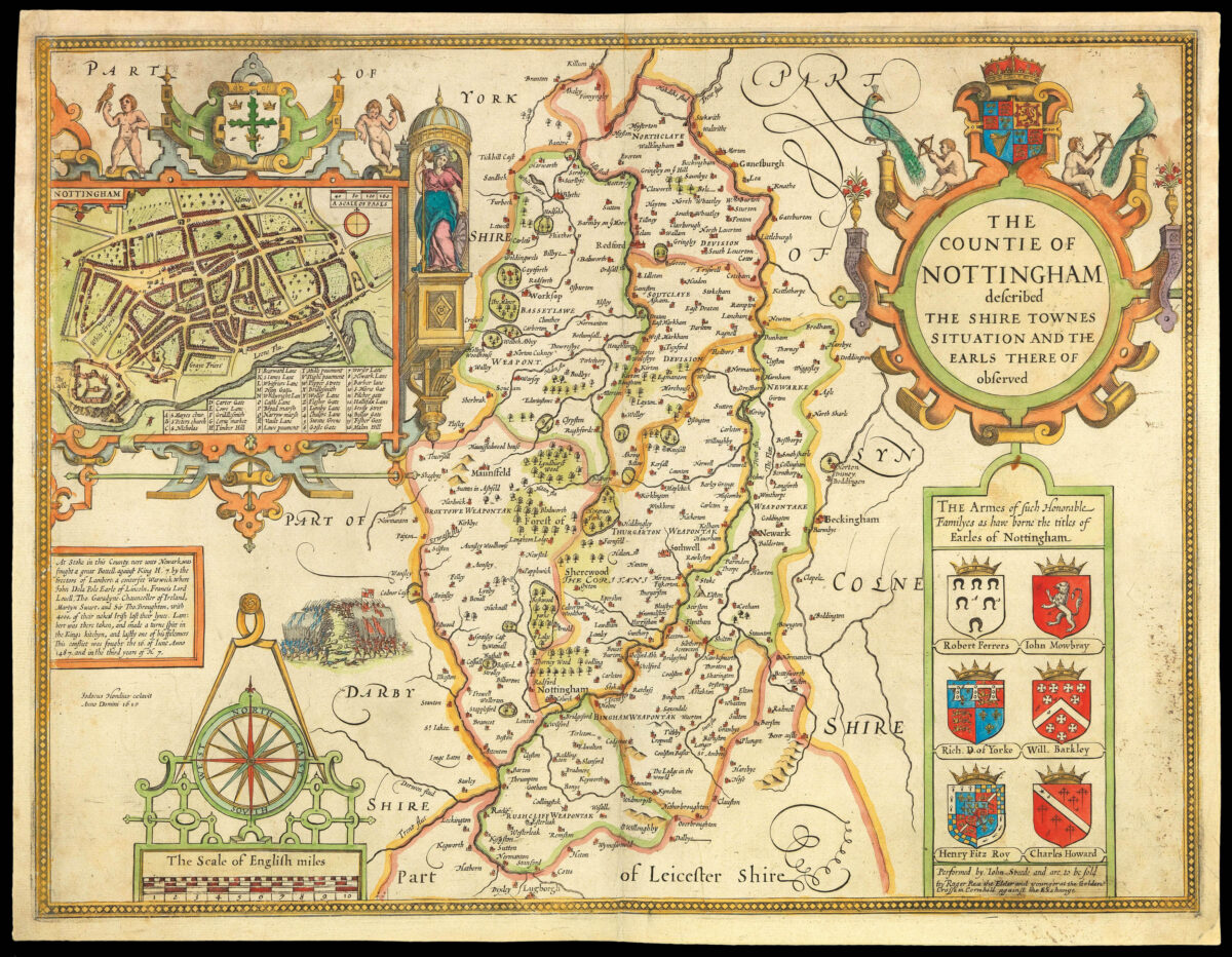 SPEED, John The Countie of Nottingham described The Shire Townes Situation and the Earls thereof observed
