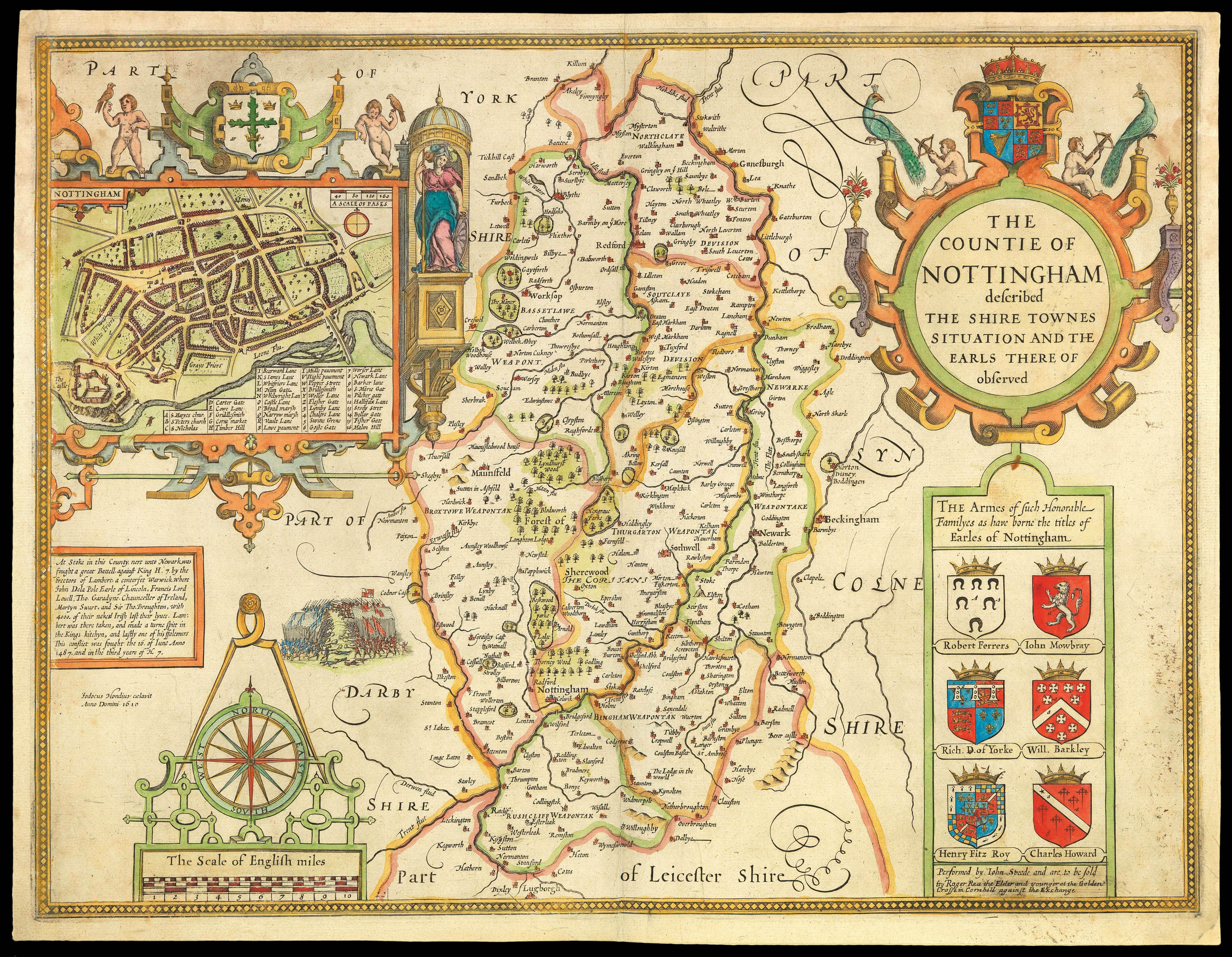 SPEED, John The Countie of Nottingham described The Shire Townes Situation and the Earls thereof observed