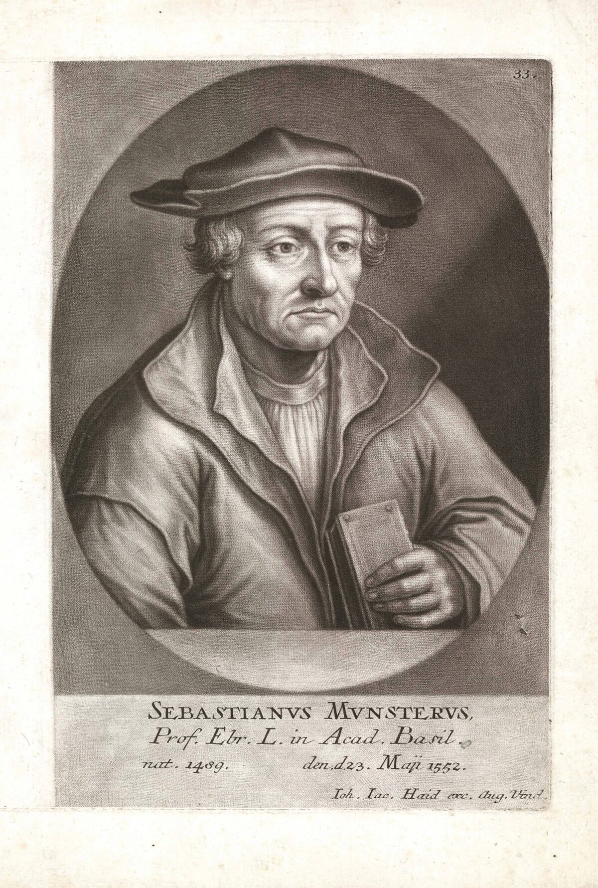 HAID, Johann Jakob Sebastianus Munsterus Prof. Ebr. L. in Acad. Basil