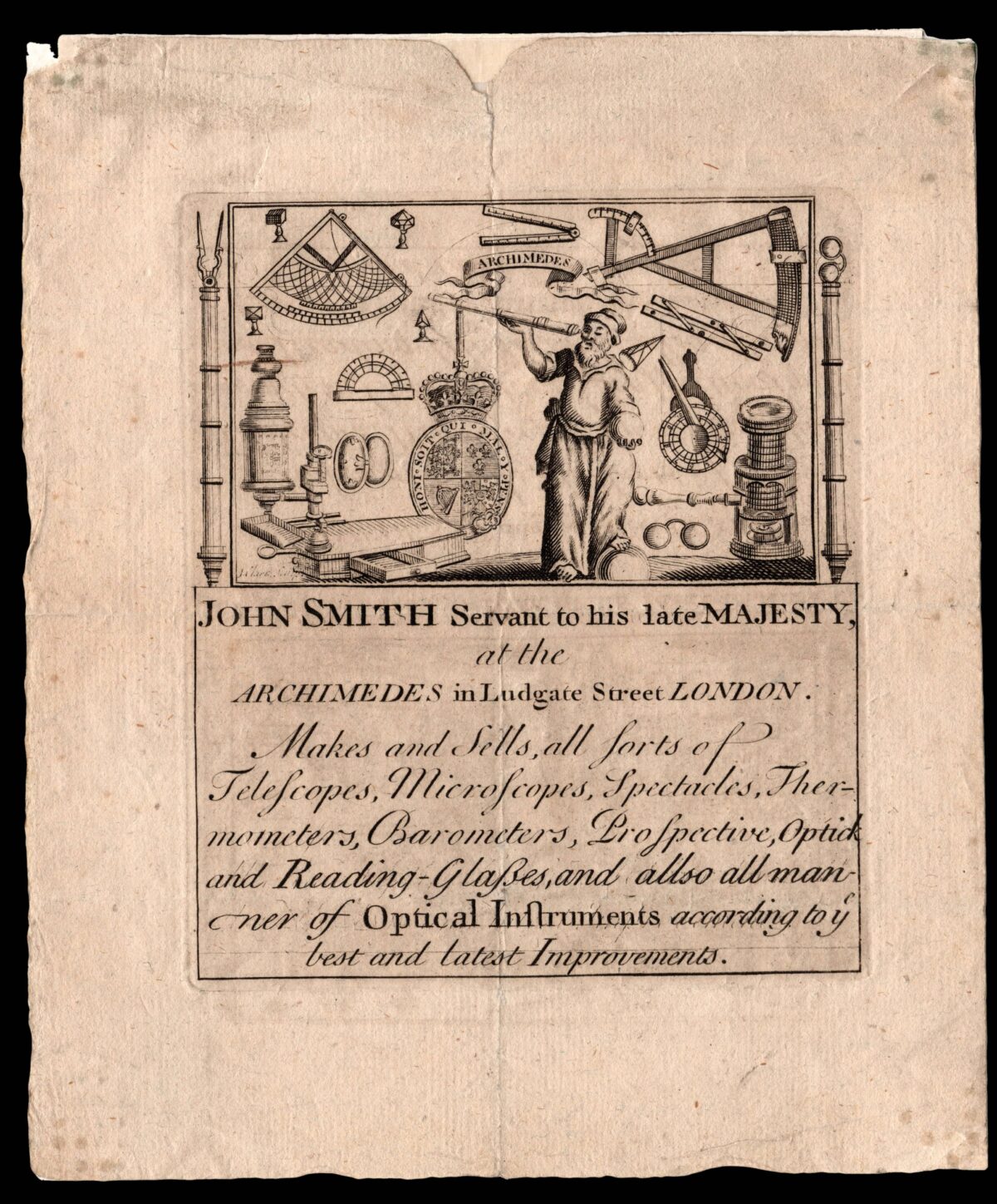 SMITH, John John Smith Servant to his late Majesty,...