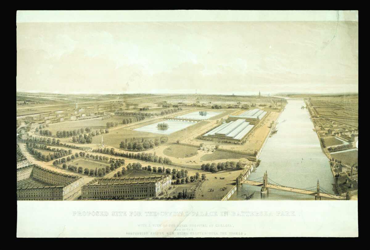 KIDD; after T. BENHAM Proposed site for the Crystal Palace in Battersea Park
