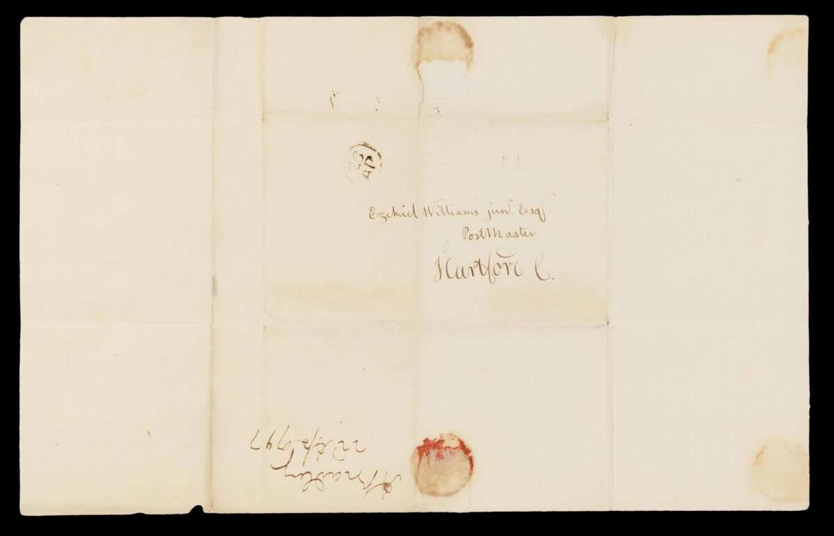 BRADLEY, Abraham [Autograph letter to Ezekiel Williams Jr.]