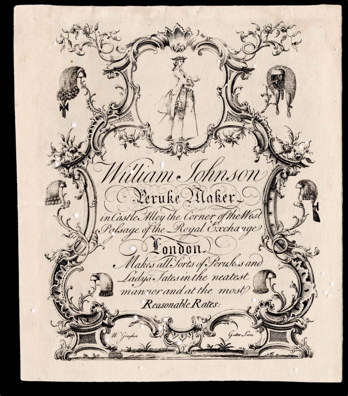 JOHNSON, William William Johnson Peruke Maker...
