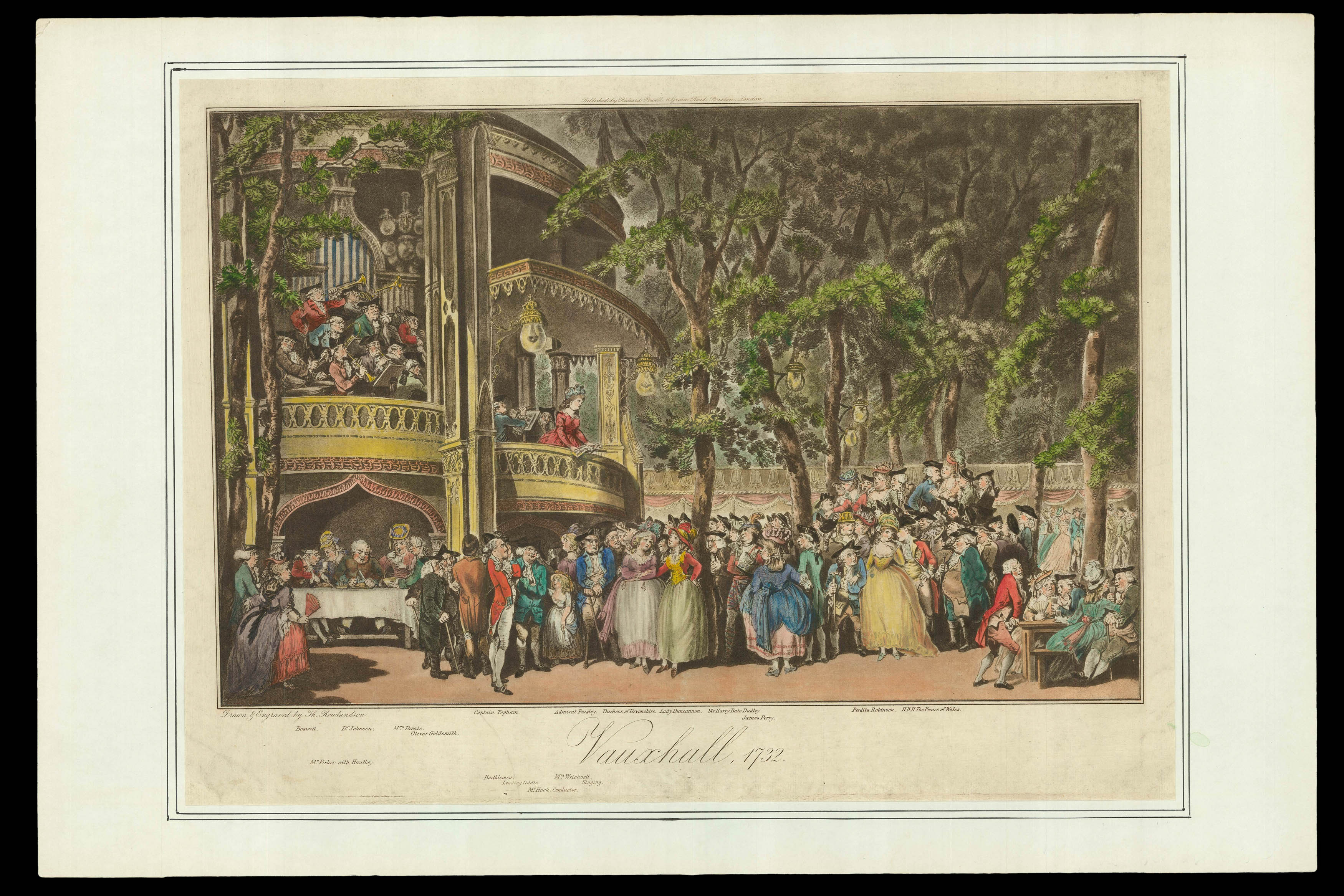 ROWLANDSON, Thomas Vauxhall, 1732.