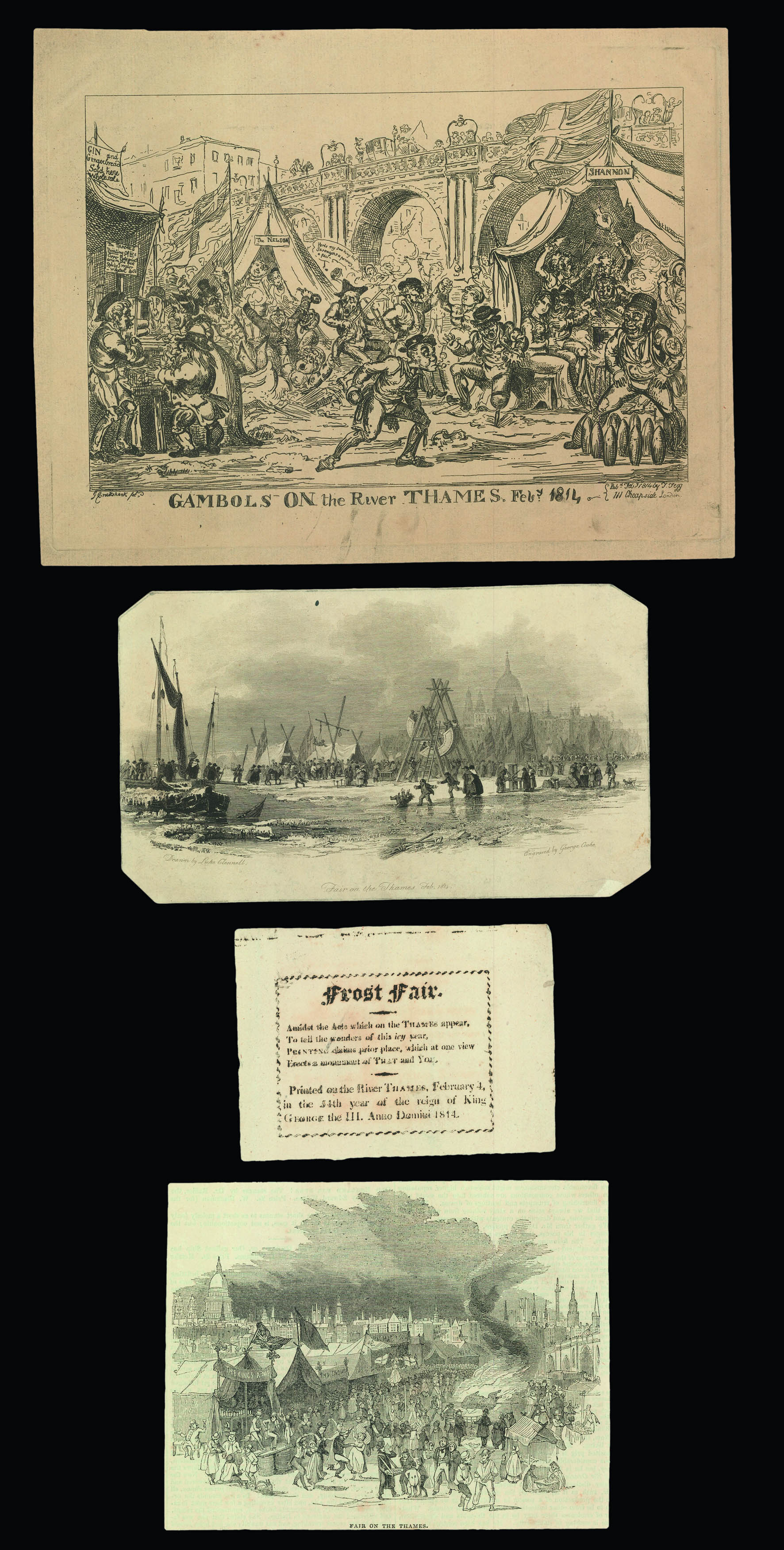 CRUIKSHANK, George Gambols on the River Thames