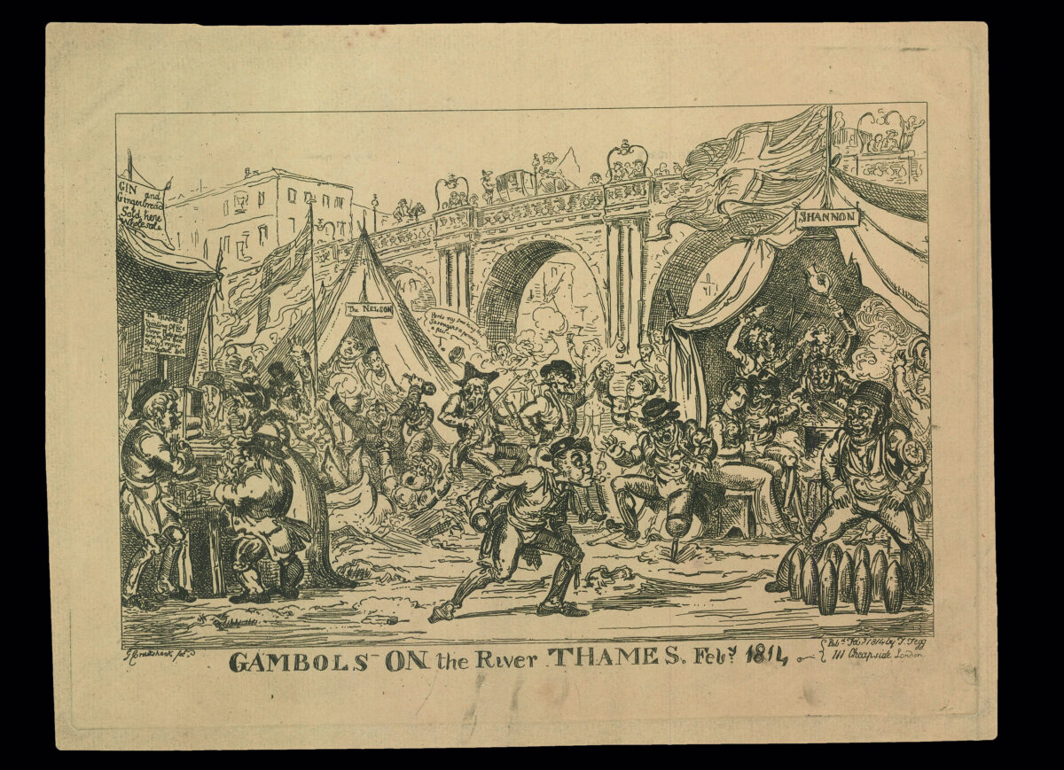 CRUIKSHANK, George Gambols on the River Thames