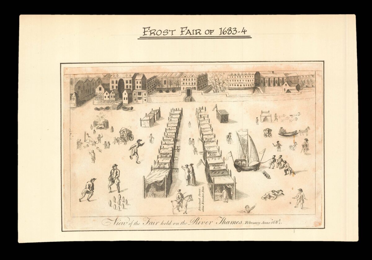 [ANONYMOUS] View of the Fair held on the River Thames.