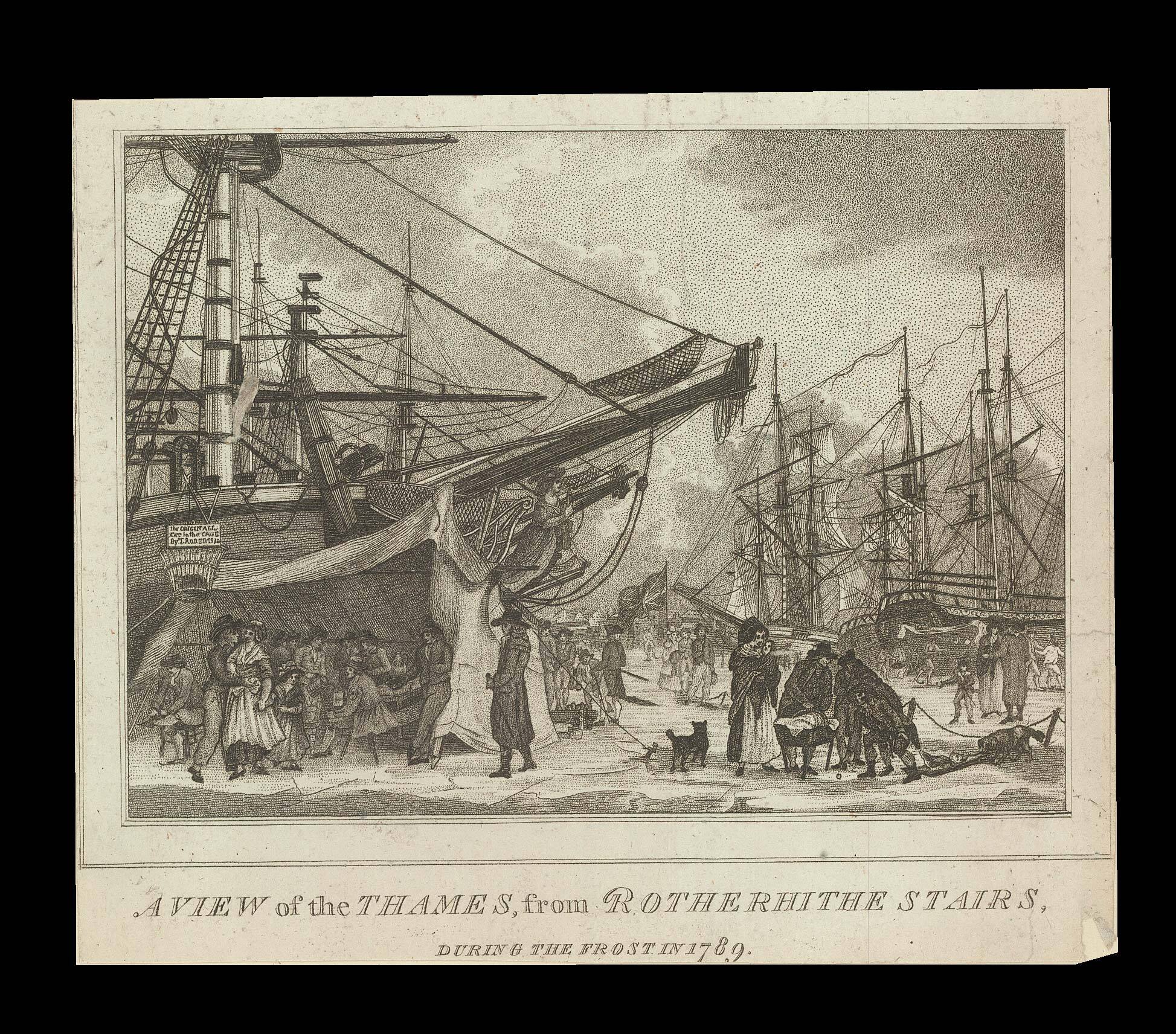 [BIRCH, William; after] A view of the Thames, from Rotherhithe Stairs