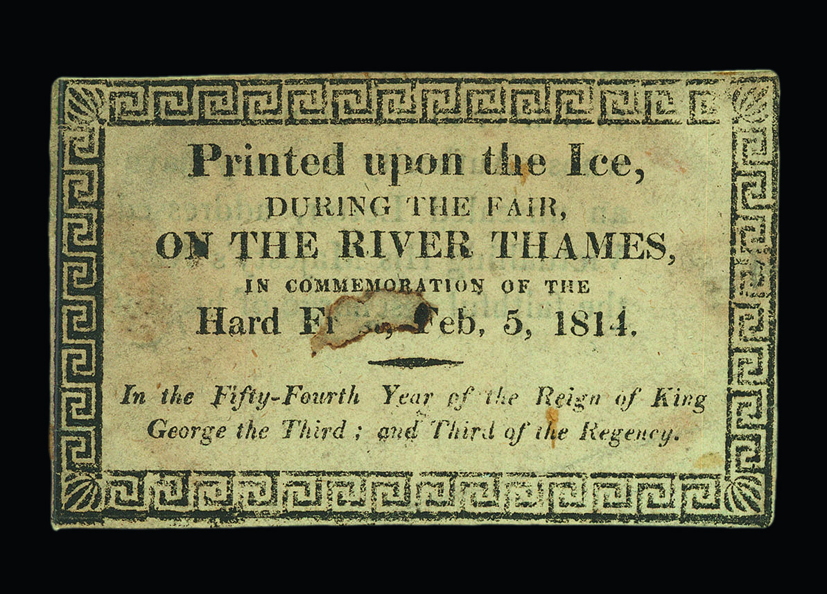 [SAMUEL, George; after] [Souvenir ticket from the Frost Fair of 1814].