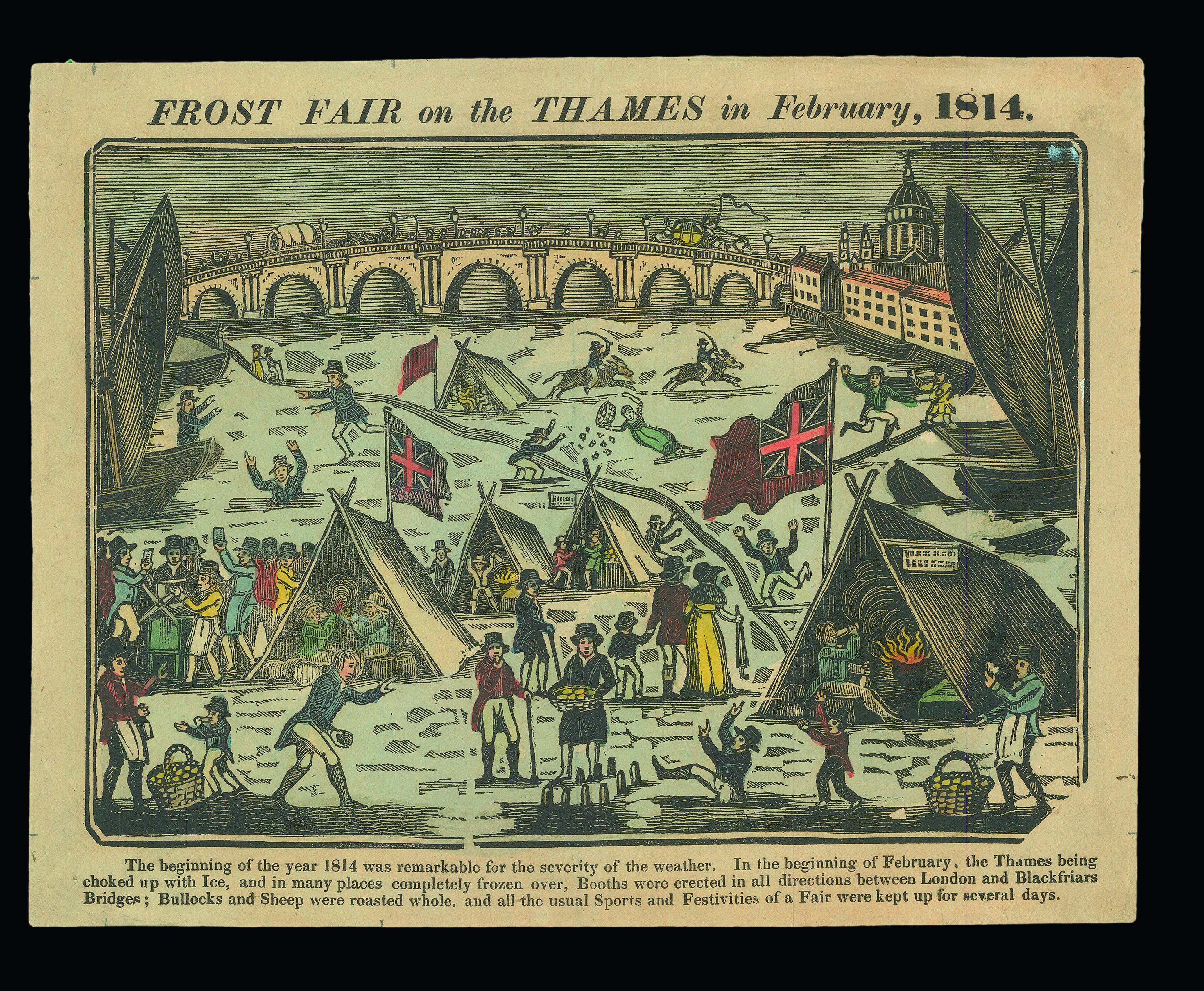 [ANONYMOUS] Frost Fair on the Thames in February, 1814.