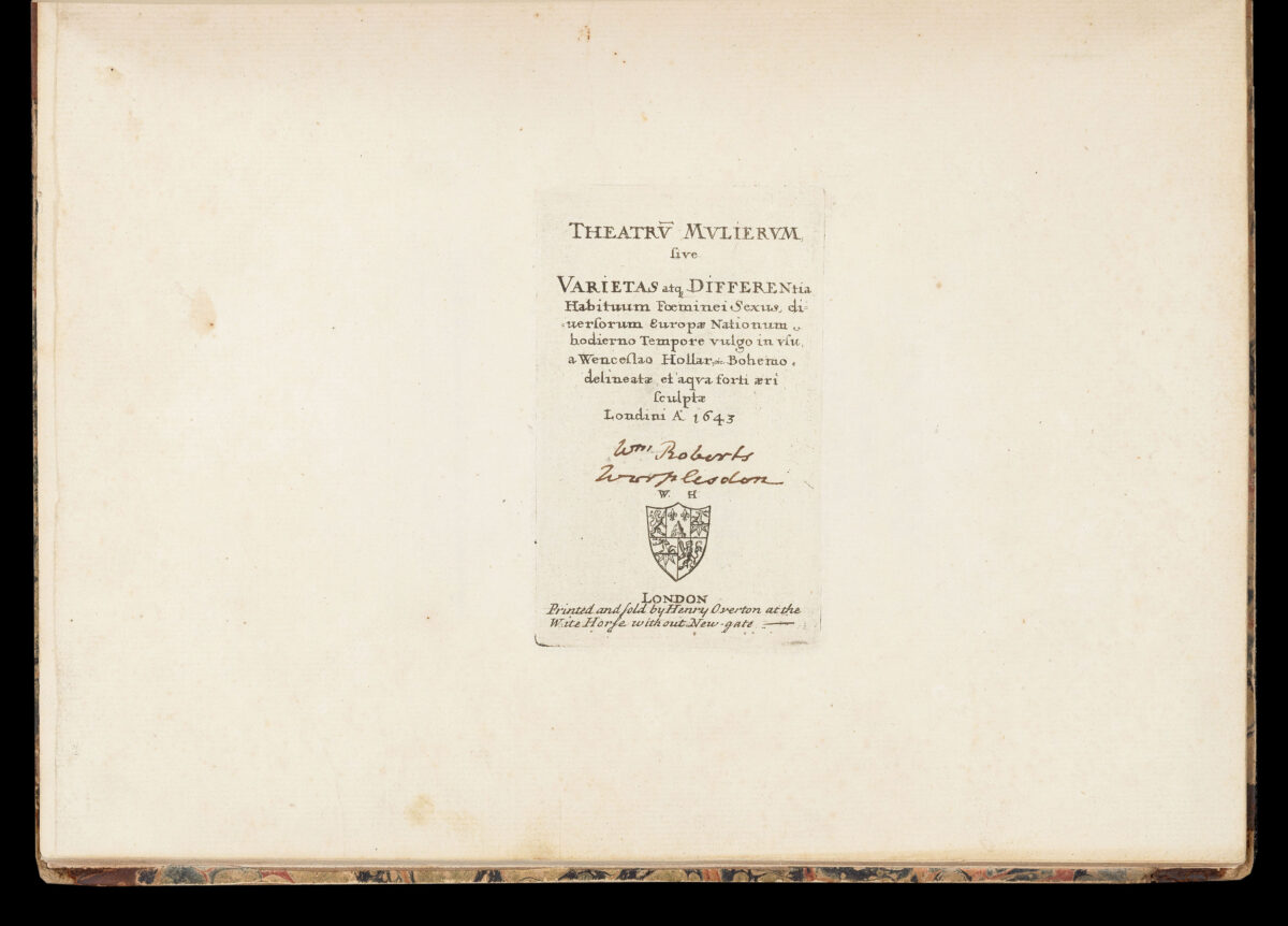HOLLAR, Wenceslaus Ornatus muliebris Anglicanus, or The Severall Habits of English Women from the Nobilitie, to the country woman, as they are in these times.
