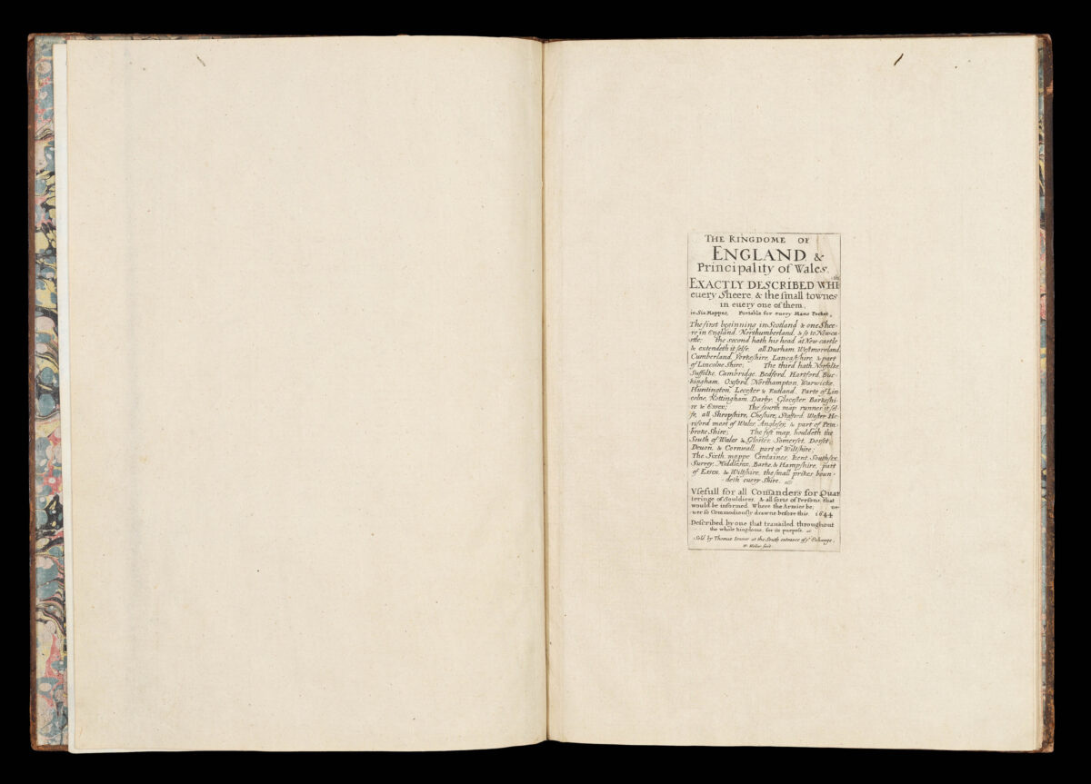HOLLAR, W[enceslaus] The kingdome of England & principality of Wales exactly described