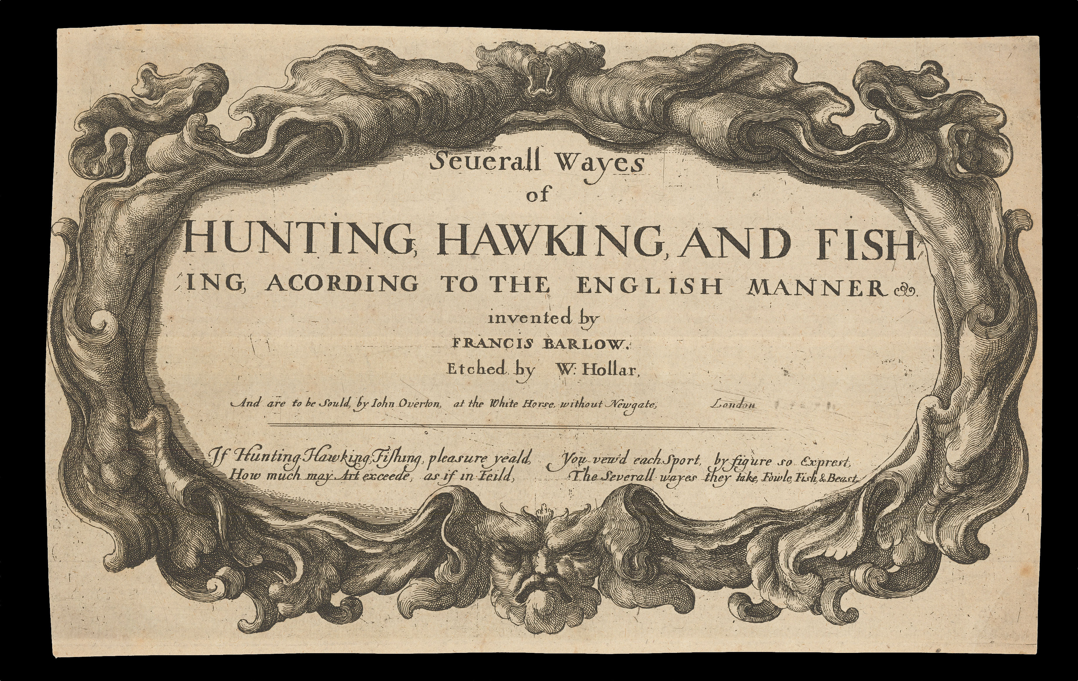 HOLLAR, W[enceslaus] [after] Francis BARLOW Seuerall Wayes of Hunting, Hawking, and Fishing, According to the English Manner