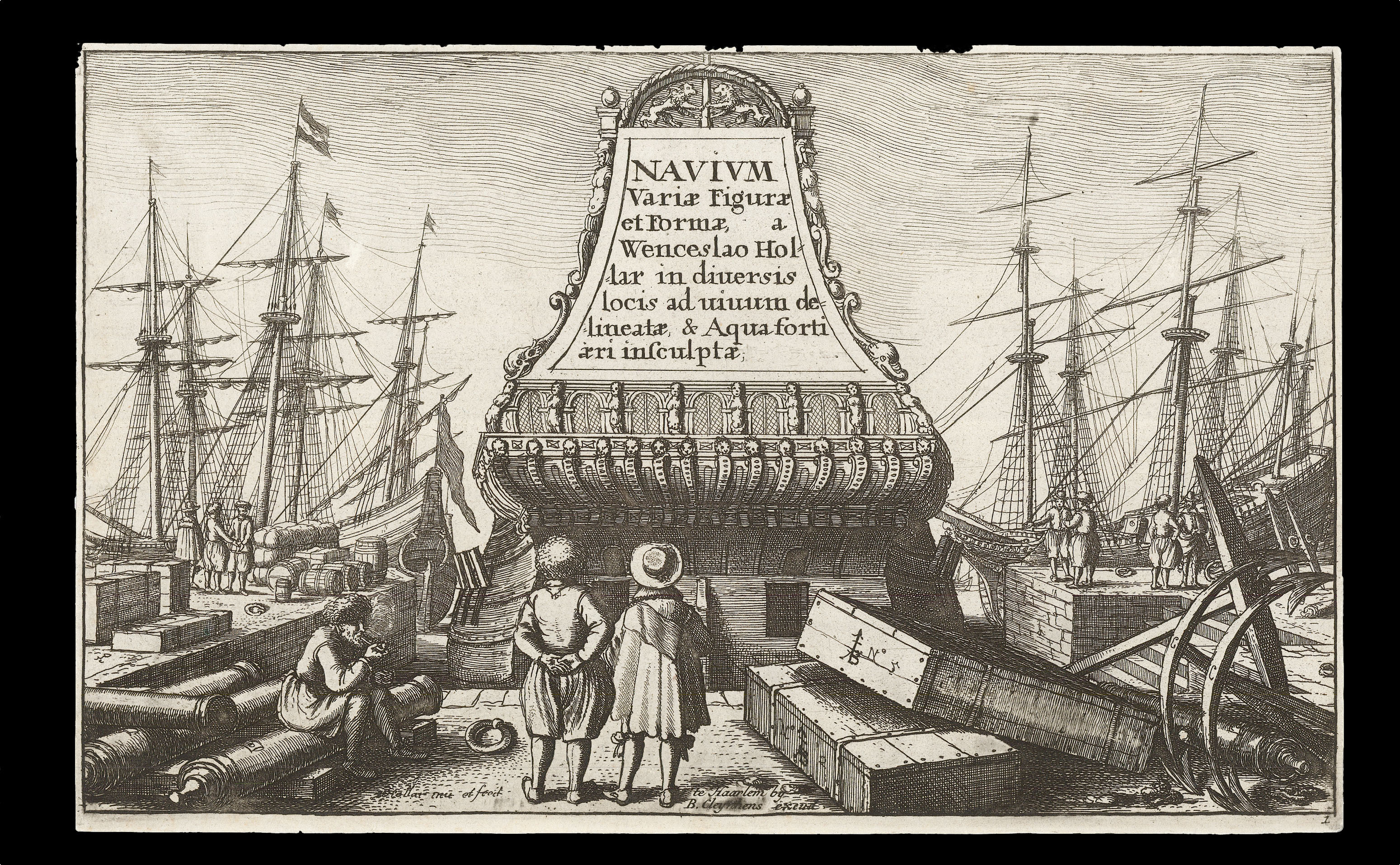 HOLLAR, Wenceslaus Navium variae figurae et formae a Wenceslao Hollar: in diuersis locis ad uiuum de linealae & aquaforti aeri insculptae