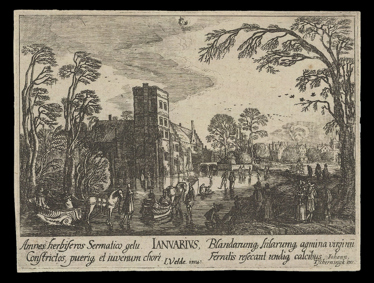 HOLLAR, W[enceslaus] [Twelve Months of the Year with Signs of the Zodiac]