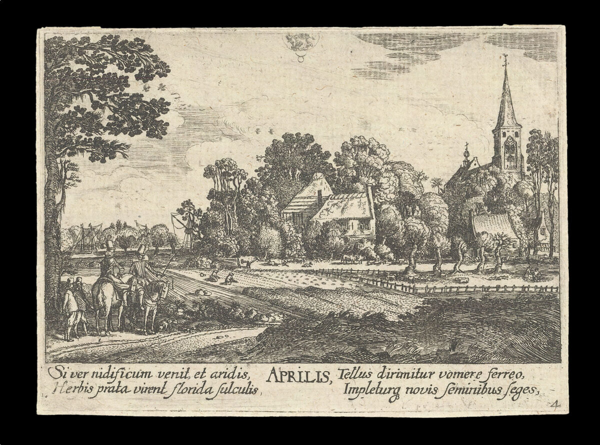 HOLLAR, W[enceslaus] [Twelve Months of the Year with Signs of the Zodiac]