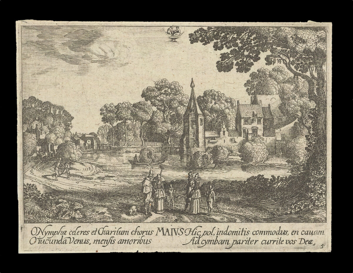HOLLAR, W[enceslaus] [Twelve Months of the Year with Signs of the Zodiac]