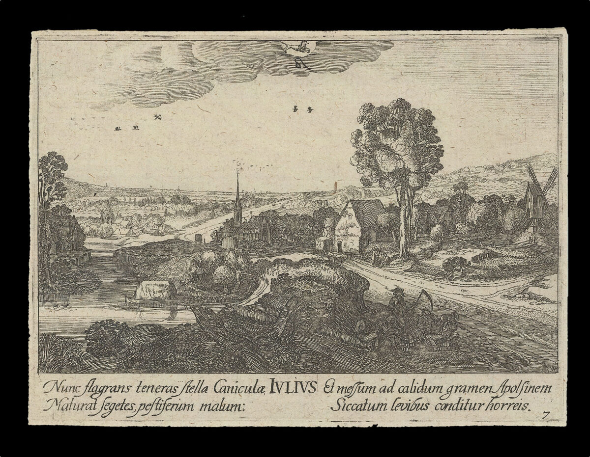 HOLLAR, W[enceslaus] [Twelve Months of the Year with Signs of the Zodiac]