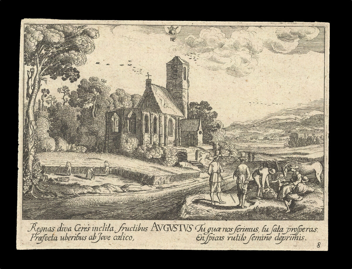 HOLLAR, W[enceslaus] [Twelve Months of the Year with Signs of the Zodiac]