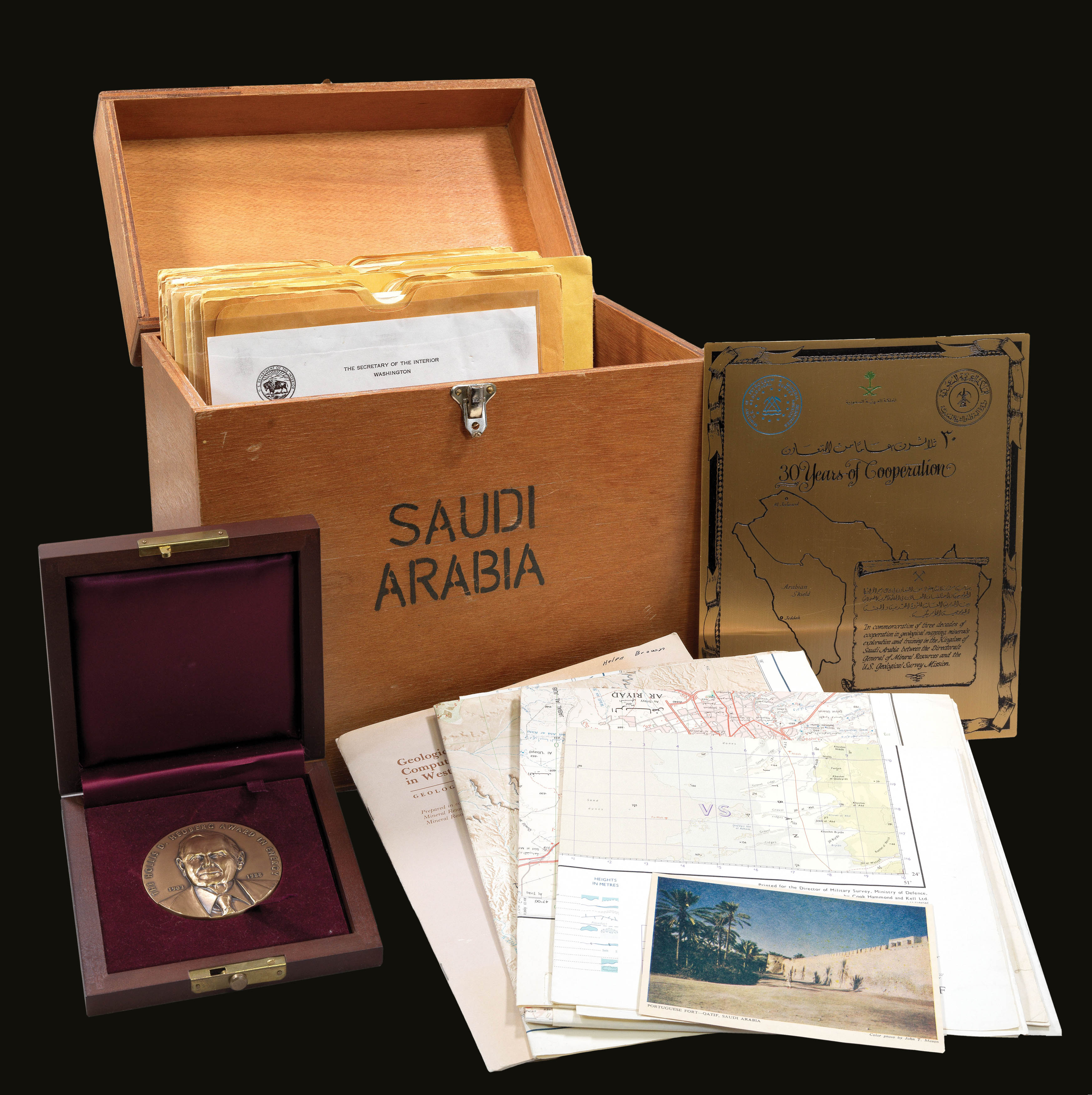BROWN, Glen F. [Map case, maps, and ephemera belonging and related to Glen F. Brown]