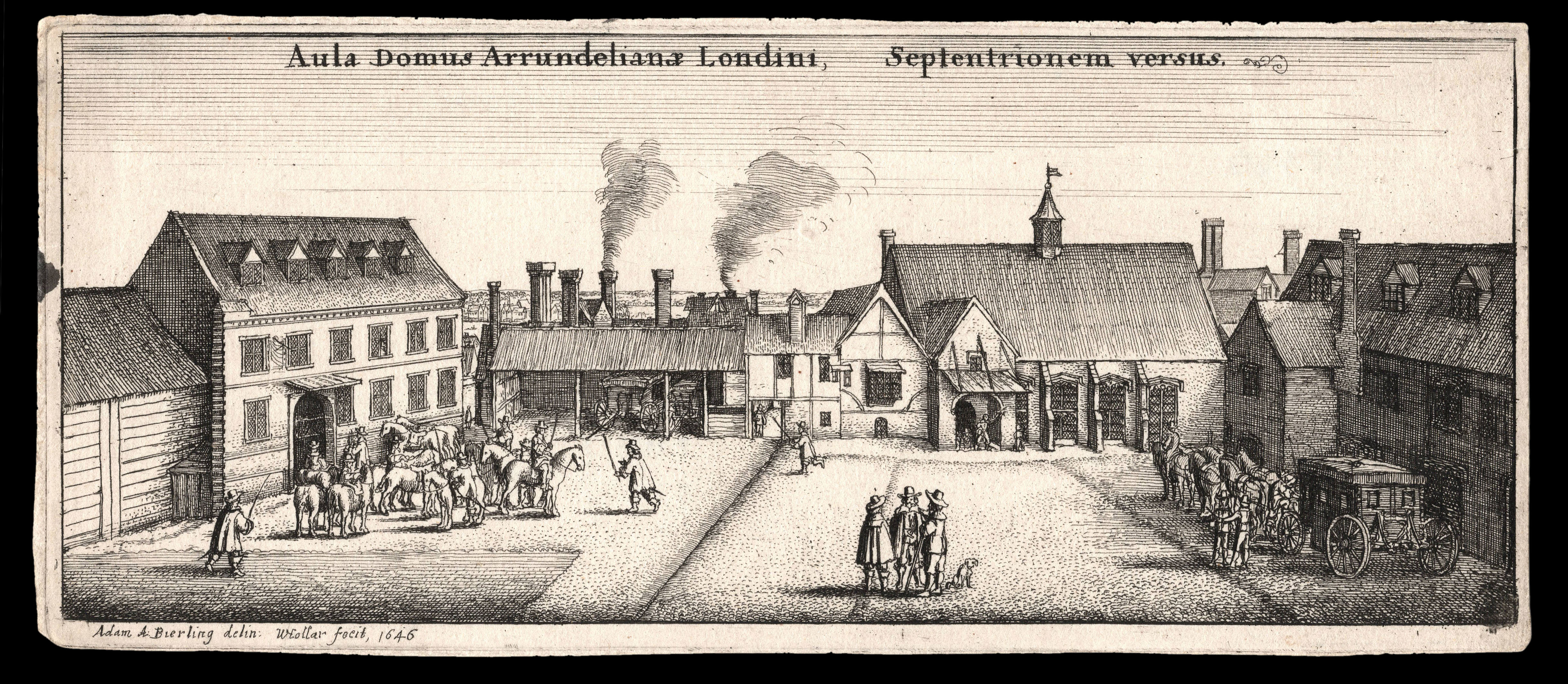 HOLLAR, W[enceslaus] [after] Adam A. BIERLING Aula Domus Arrundeliana Londini, Meridiem versus