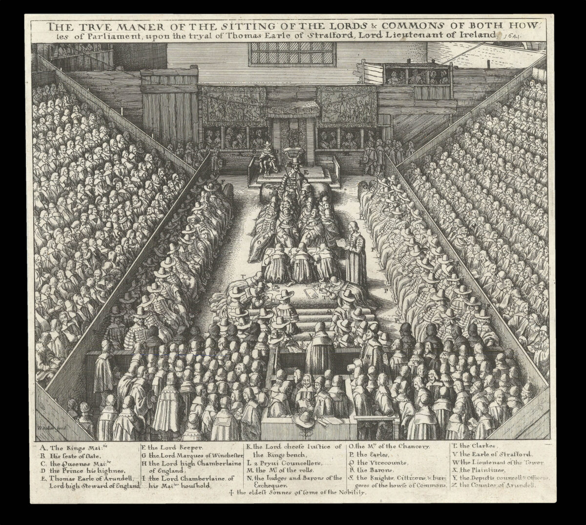 HOLLAR, W[enceslaus] The True Maner of the Sitting of the Lords & Commons