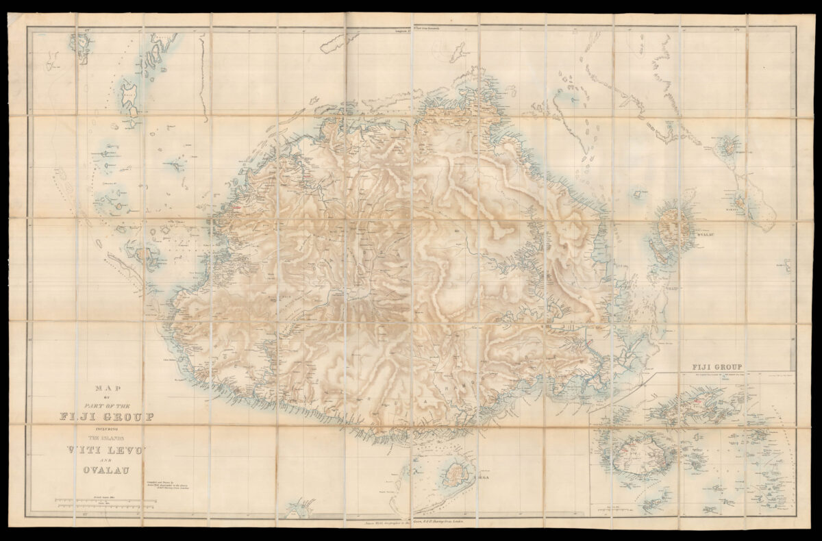 WYLD, James Map of Part of the Fiji Group including the Islands Viti Levo and Ovalau.