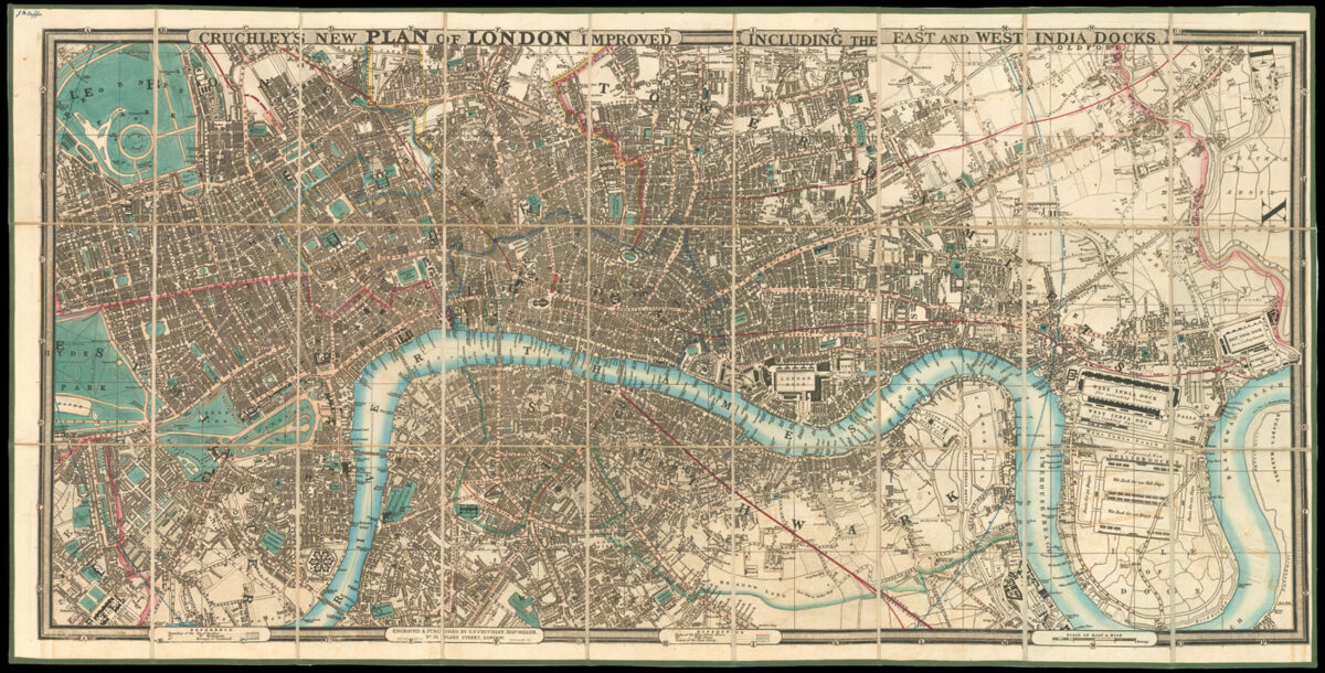 CRUCHLEY, [George Frederick] Cruchley's New Plan of London Improved