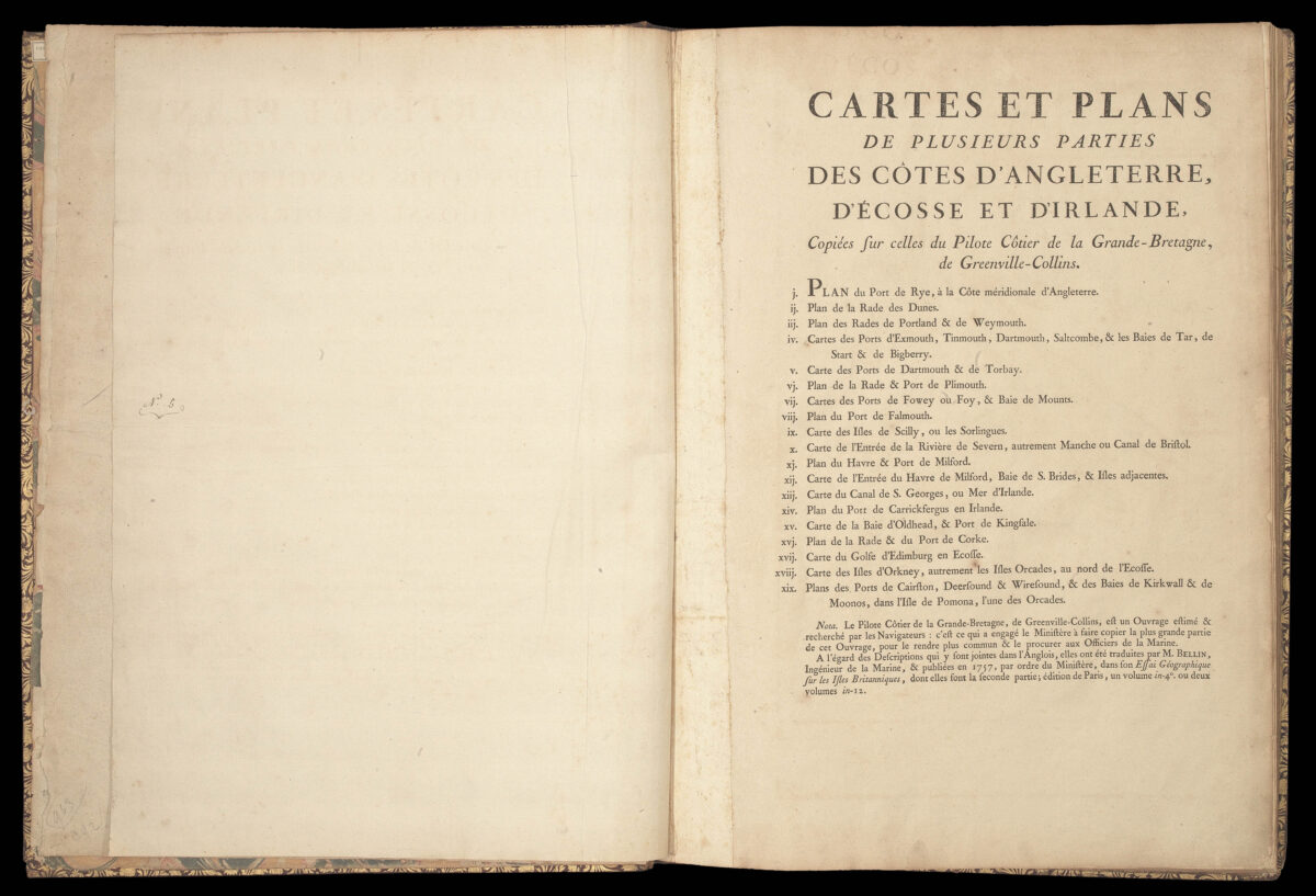 COLLINS, Captain Greenville Cartes et Plans de Plusieurs Parties des Côte d'Angleterre,