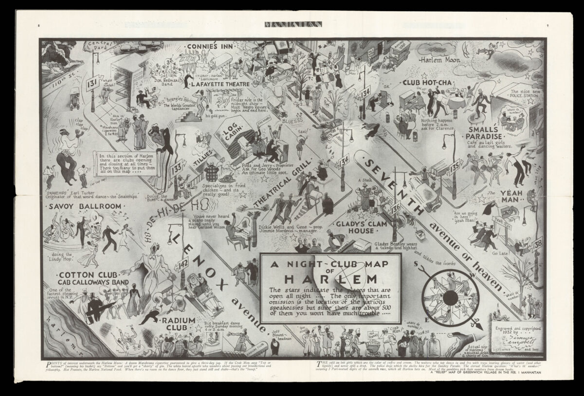 SIMMS CAMPBELL, E. A Night-Club Map of Harlem