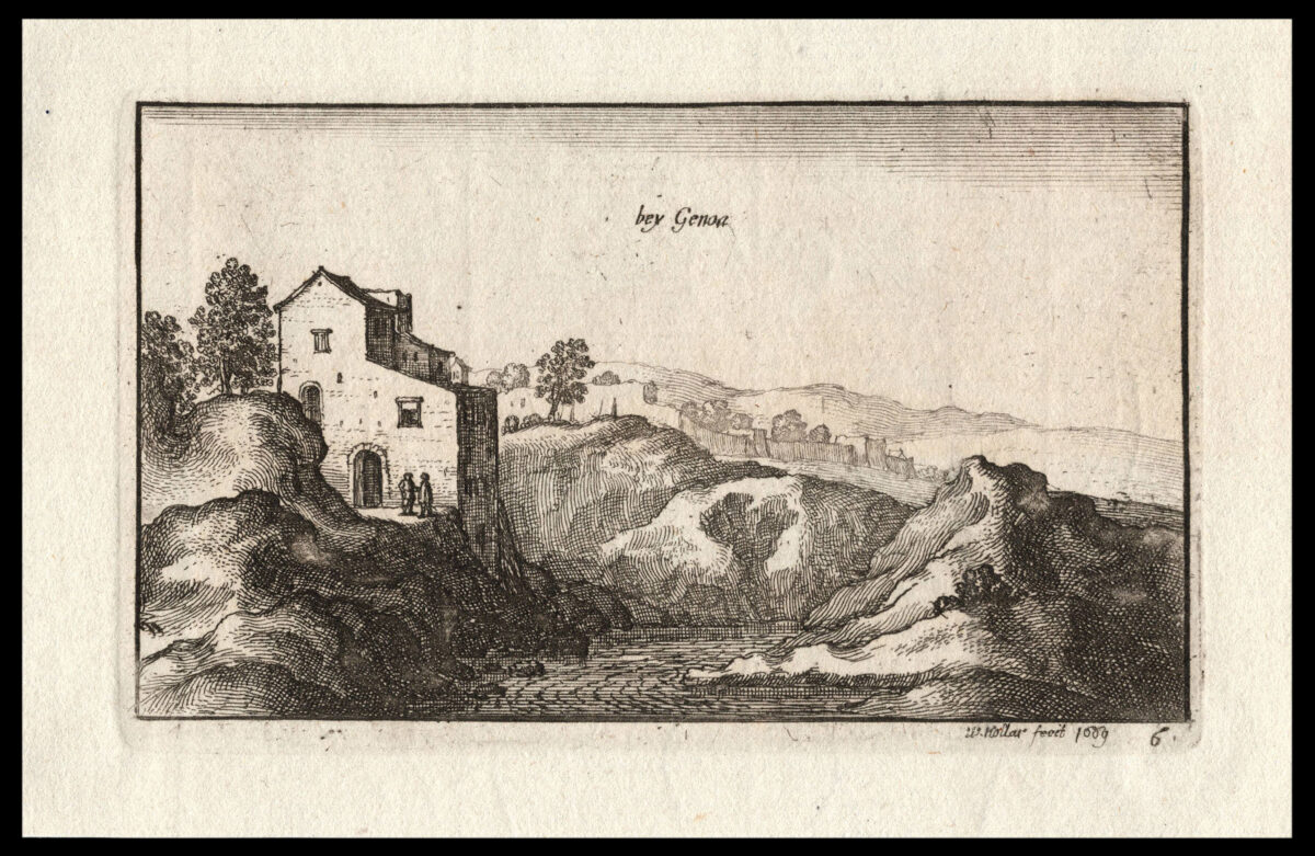 HOLLAR, W[enceslaus] [Six Italian Views, Genoa, St Giugliano d'Arba and Besagno].