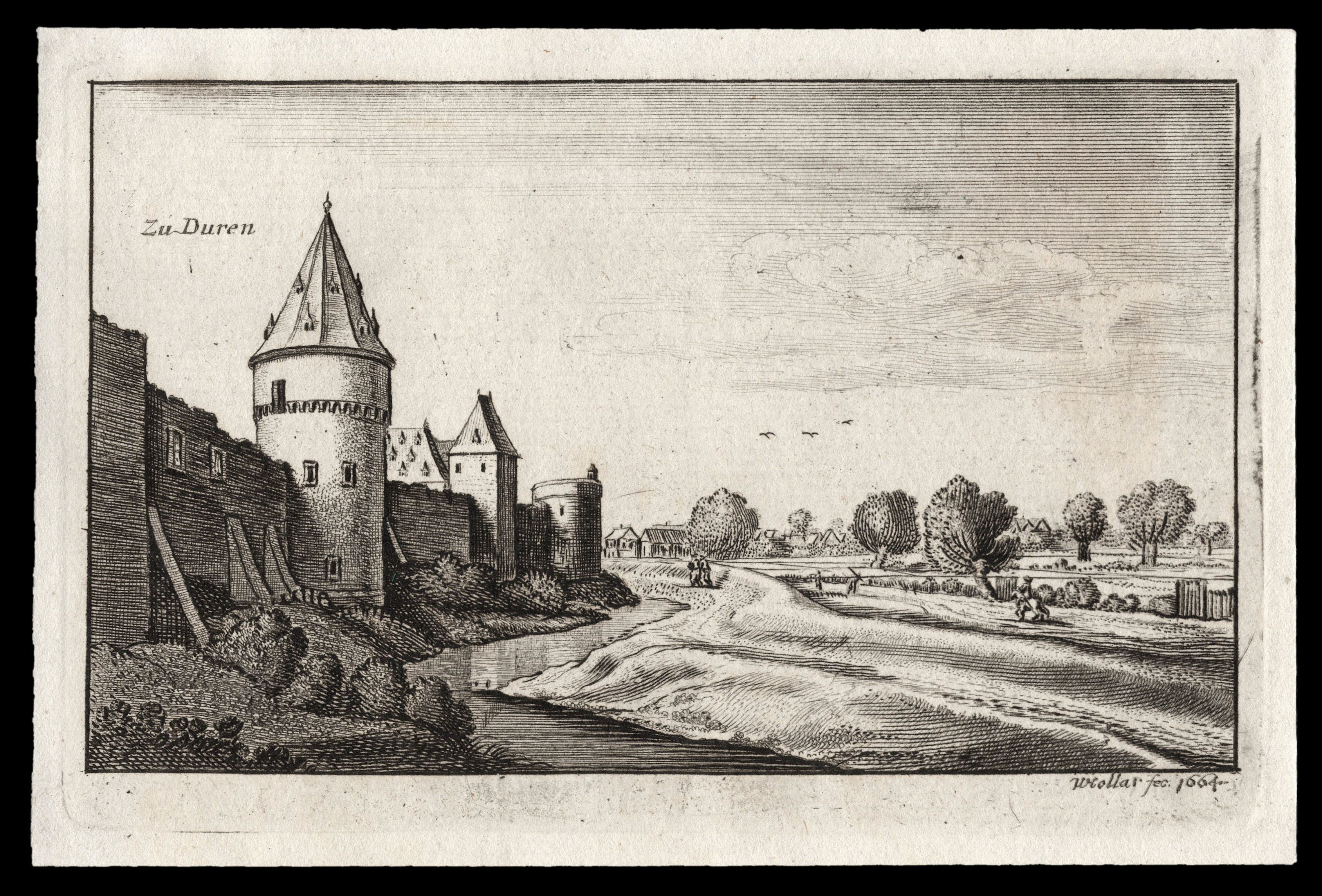 HOLLAR, W[enceslaus] [Six Northern European views: Duren, Hemsen, Cologne, Bonn, Brussels]