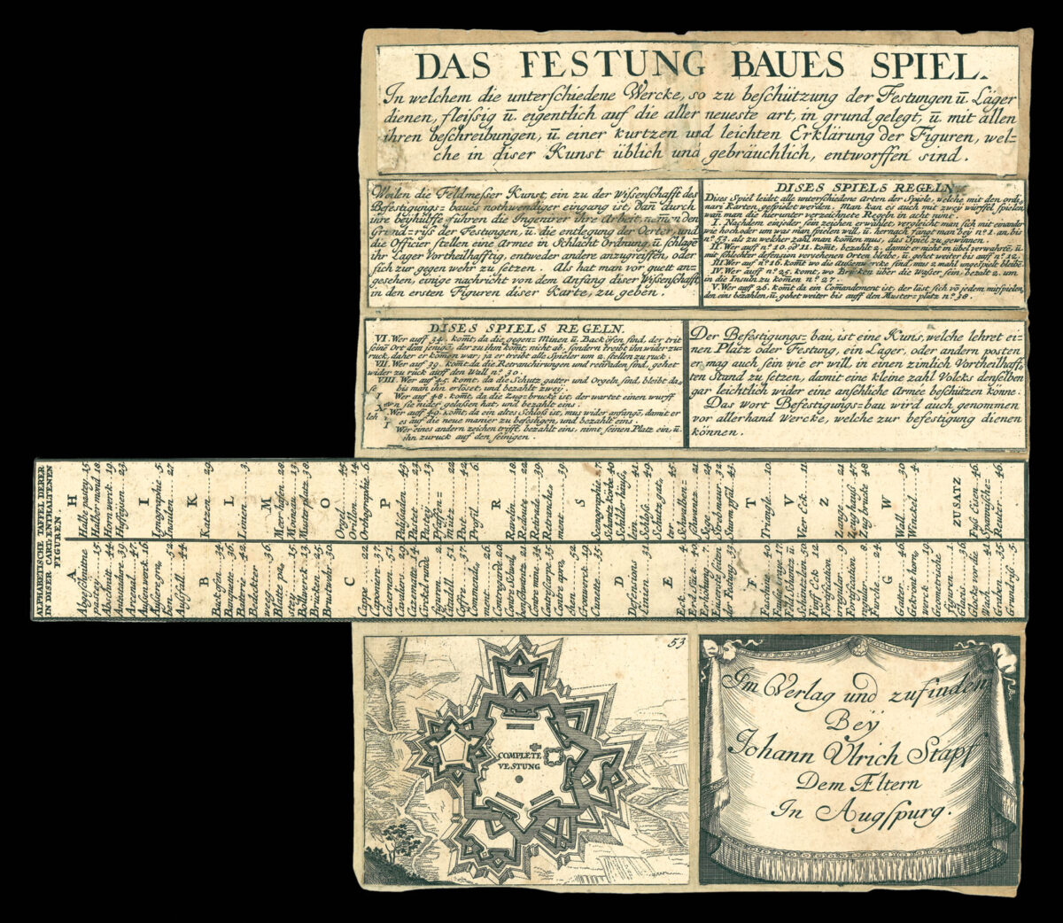STAPF, Johann Ulrich Das Festung Baues Spiel.